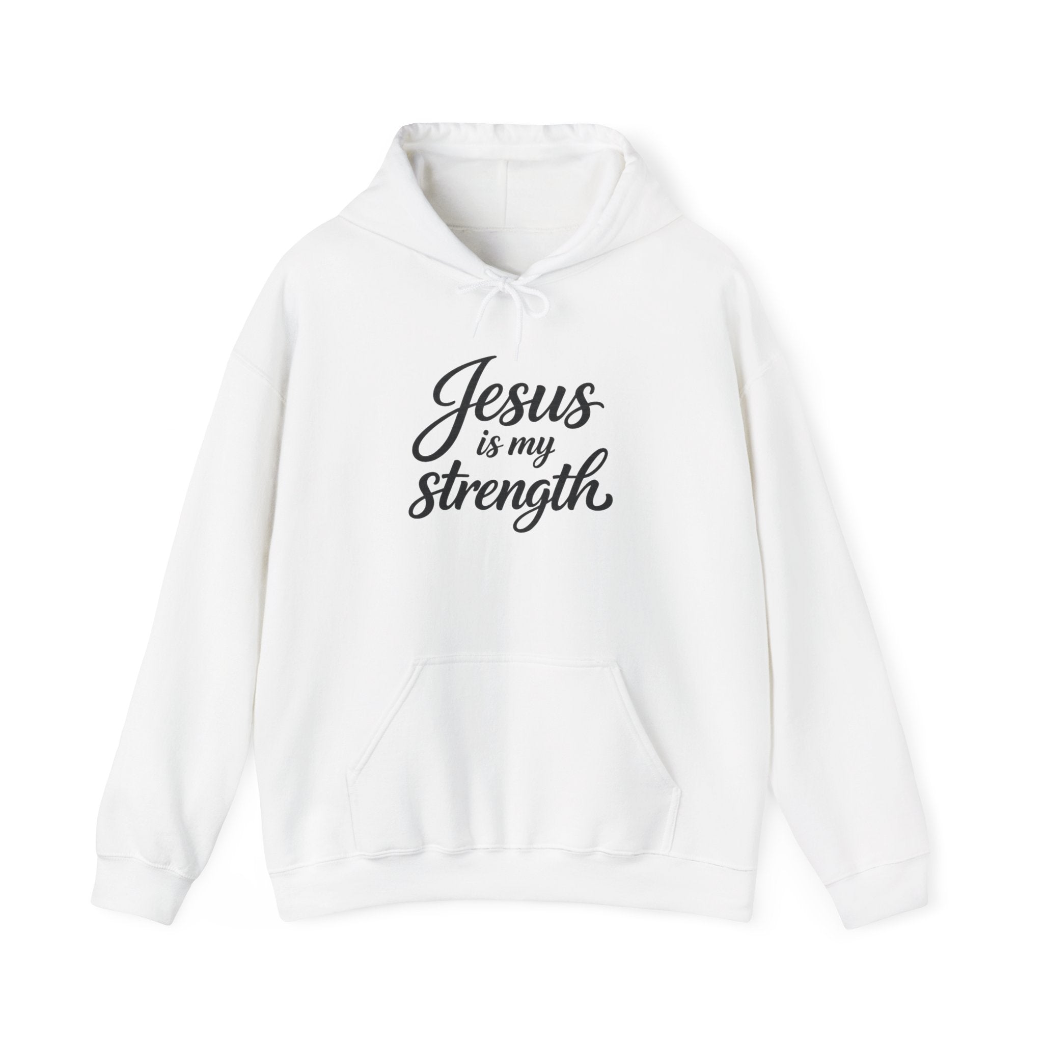 Womens "Jesus is My Strength" Heavy Blend™ Hooded Sweatshirt