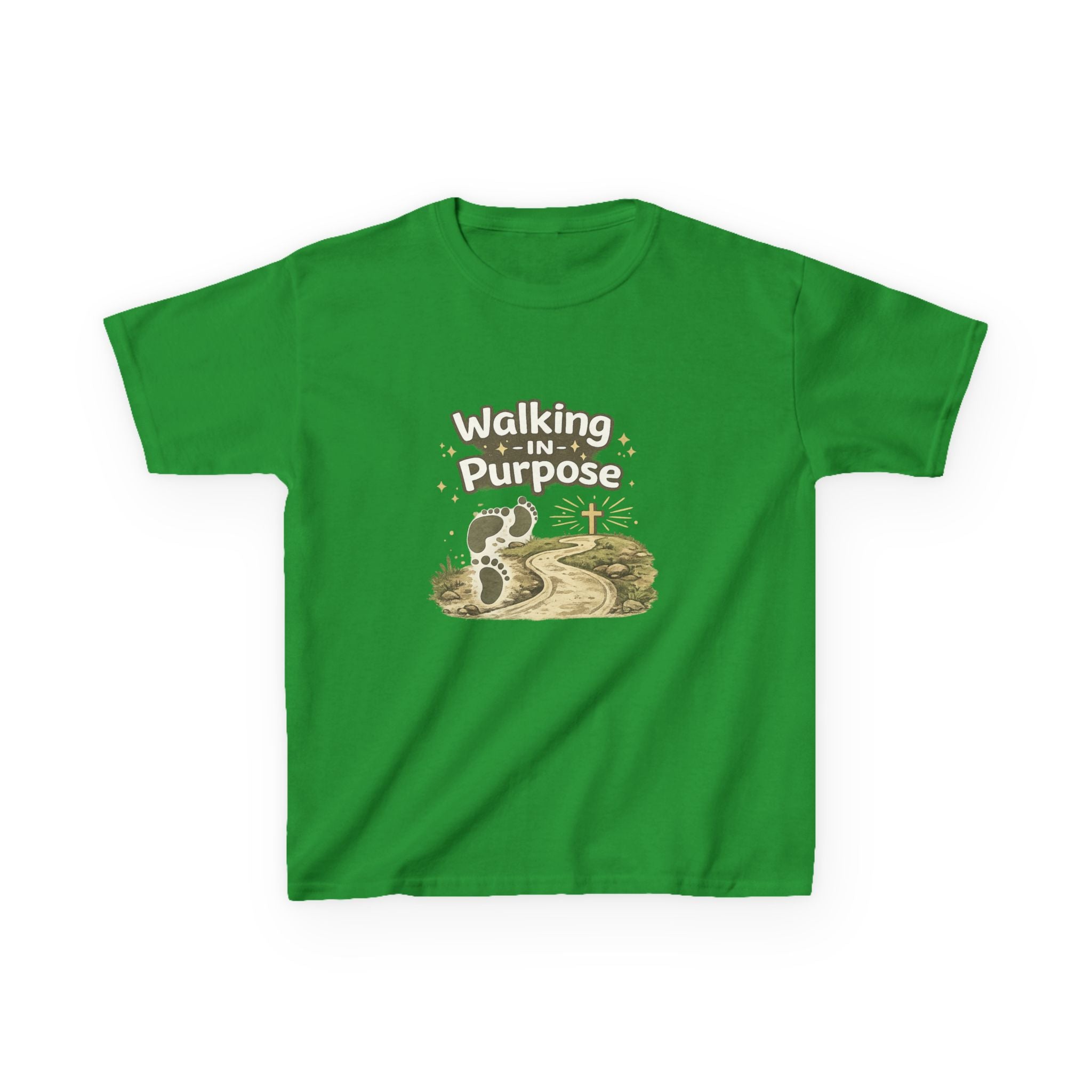Kids Tee — "Walking in Purpose" Inspirational Christian Kids T-Shirt