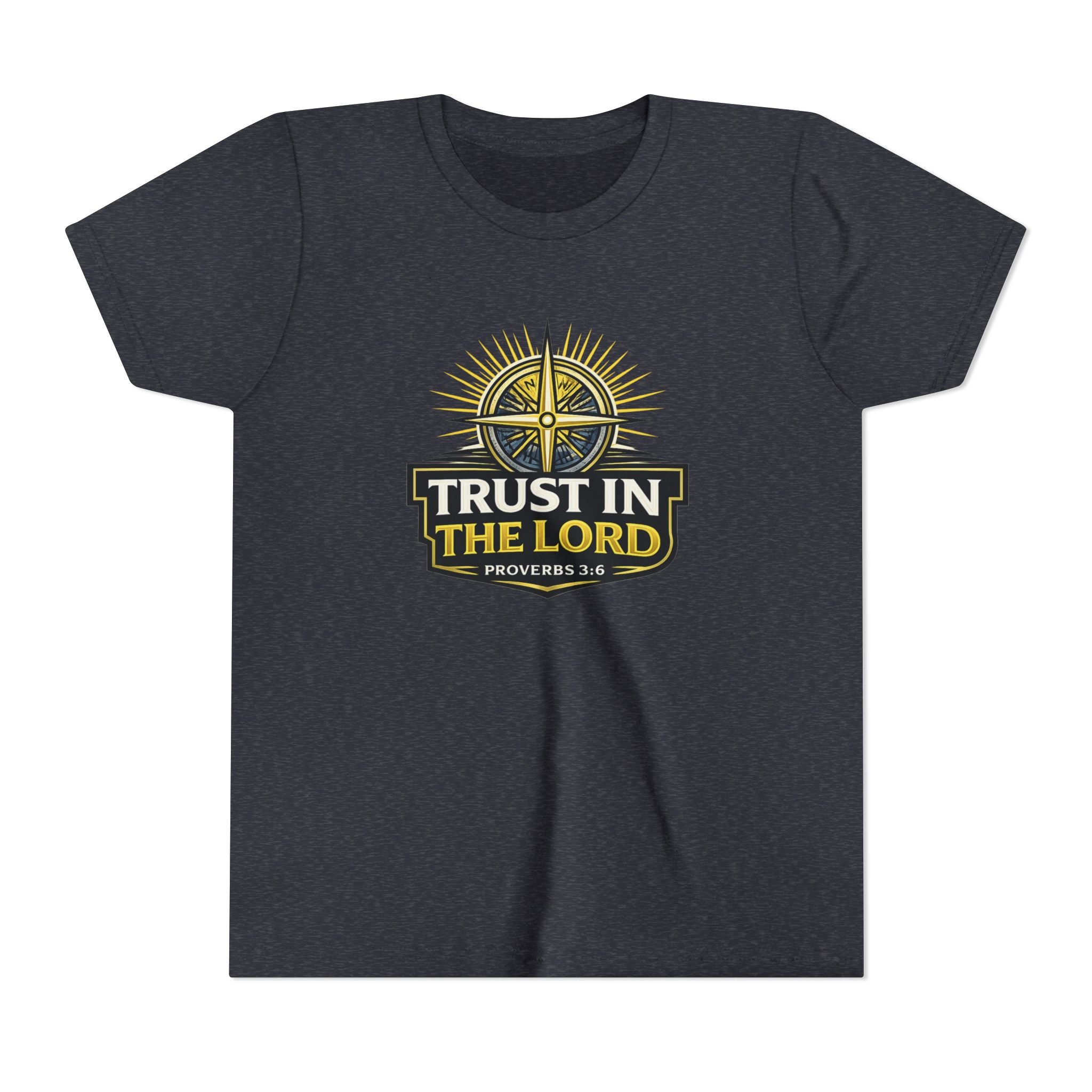 Youth Tee - "Trust in the Lord" Compass Design (Proverbs 3:5-6)