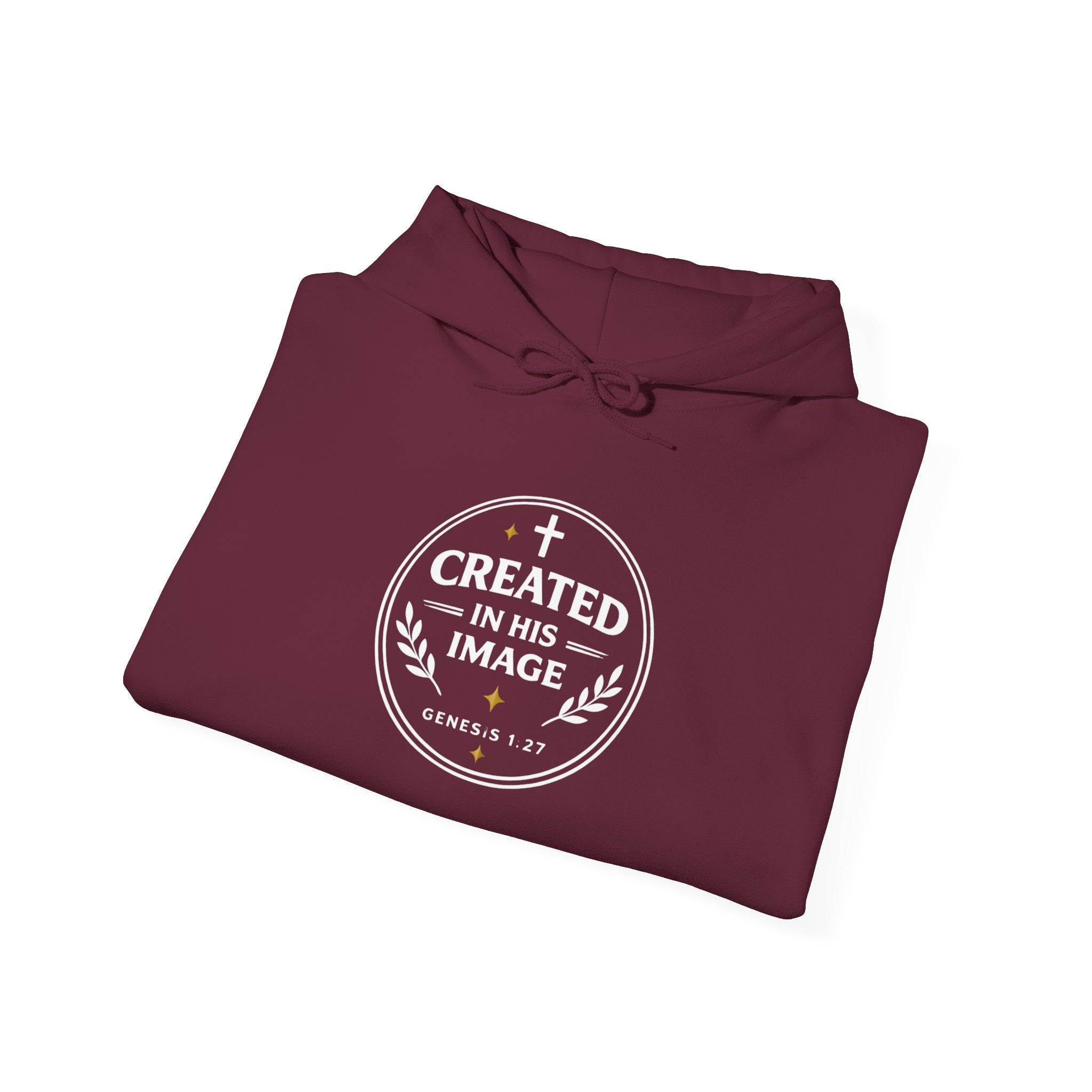 Womens Created in His Image Hoodie — Christian Faith Hooded Sweatshirt