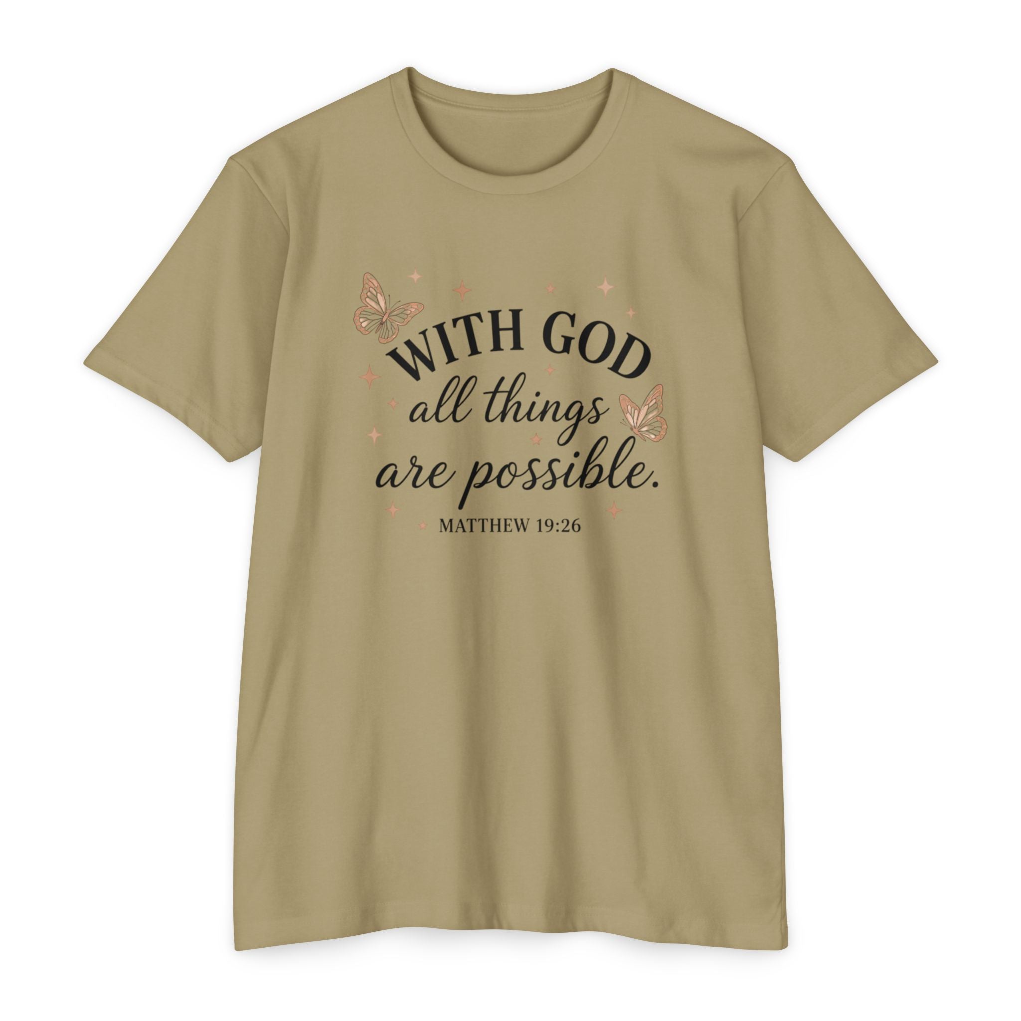 With God All Things Are Possible T-Shirt — Christian Inspirational Tee
