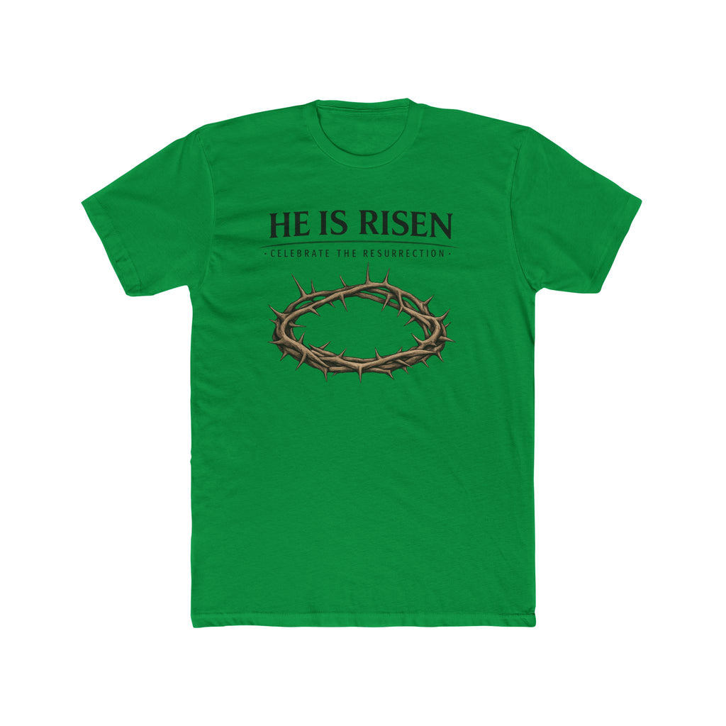Mens " He is Risen " Christian T-Shirt | Next Level Brand