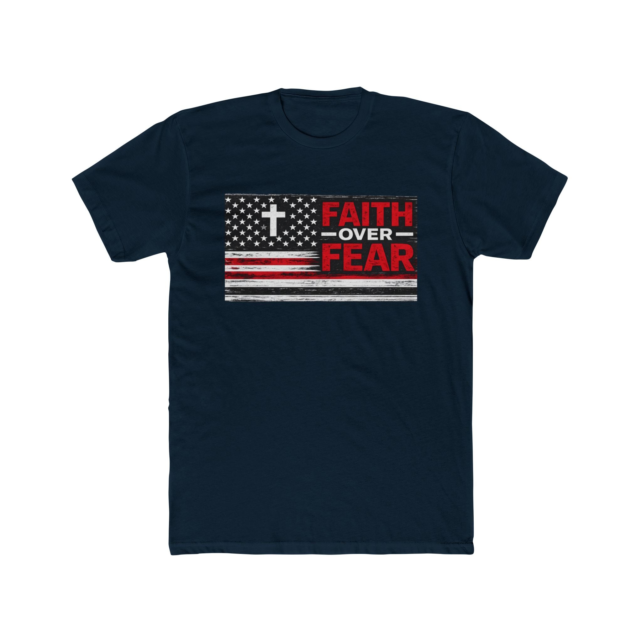 Faith Over Fear T‑Shirt — Christian Flag Graphic Tee