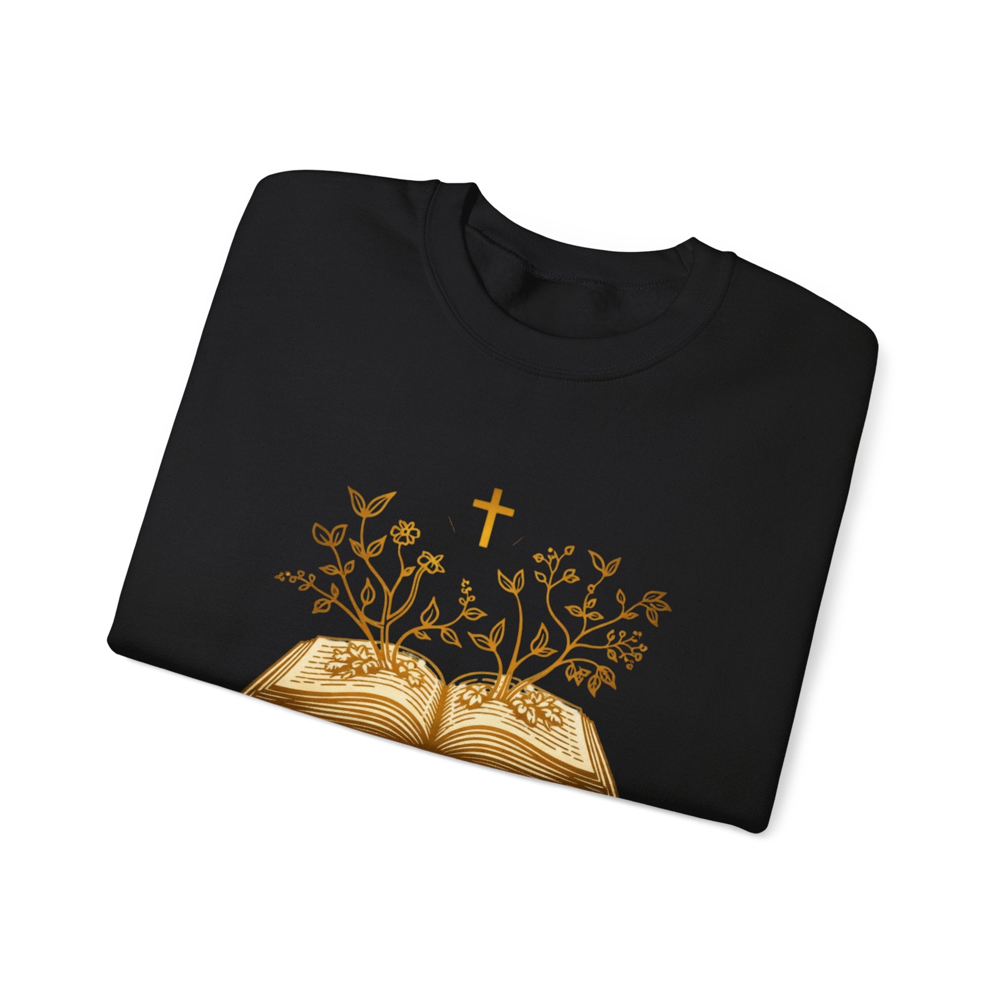Womens Rooted in Christ Sweatshirt — Christian Faith Bible Graphic Crewneck