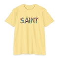 Womens Saint Floral Print T-shirt | 'SAINT' Flower Lettering Tee