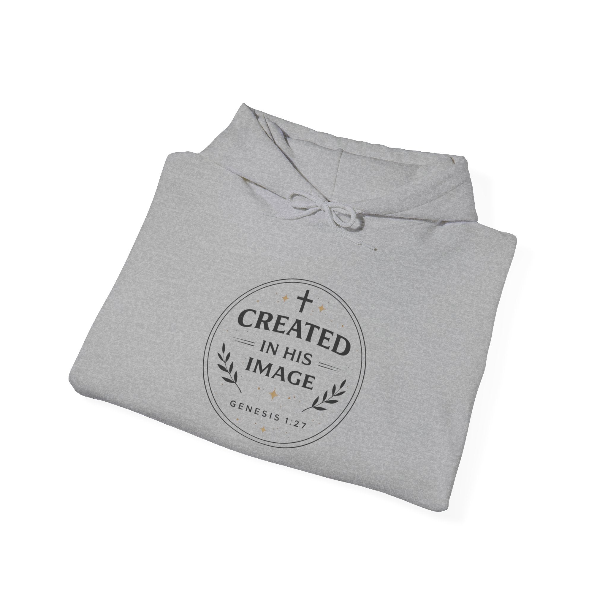 Womens Created in His Image Hoodie — Christian Faith Hooded Sweatshirt