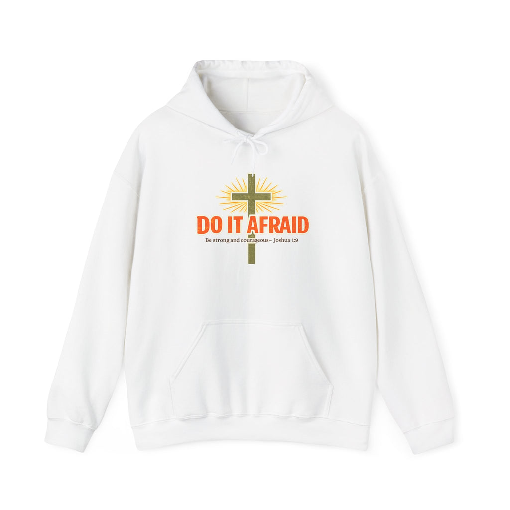 Mens Do It Afraid Cross Hoodie — Christian Encouragement Pullover