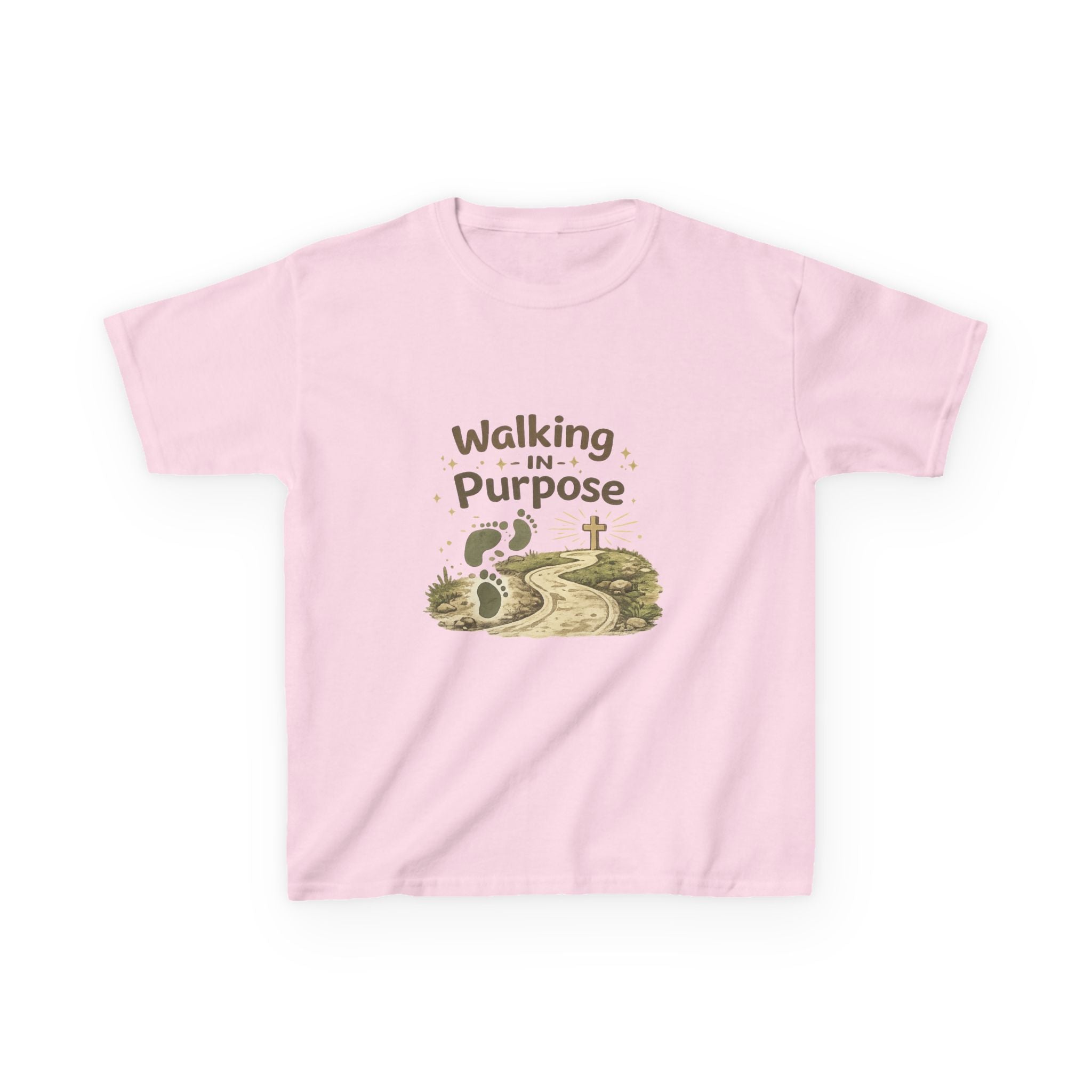 Kids Tee — "Walking in Purpose" Inspirational Christian Kids T-Shirt