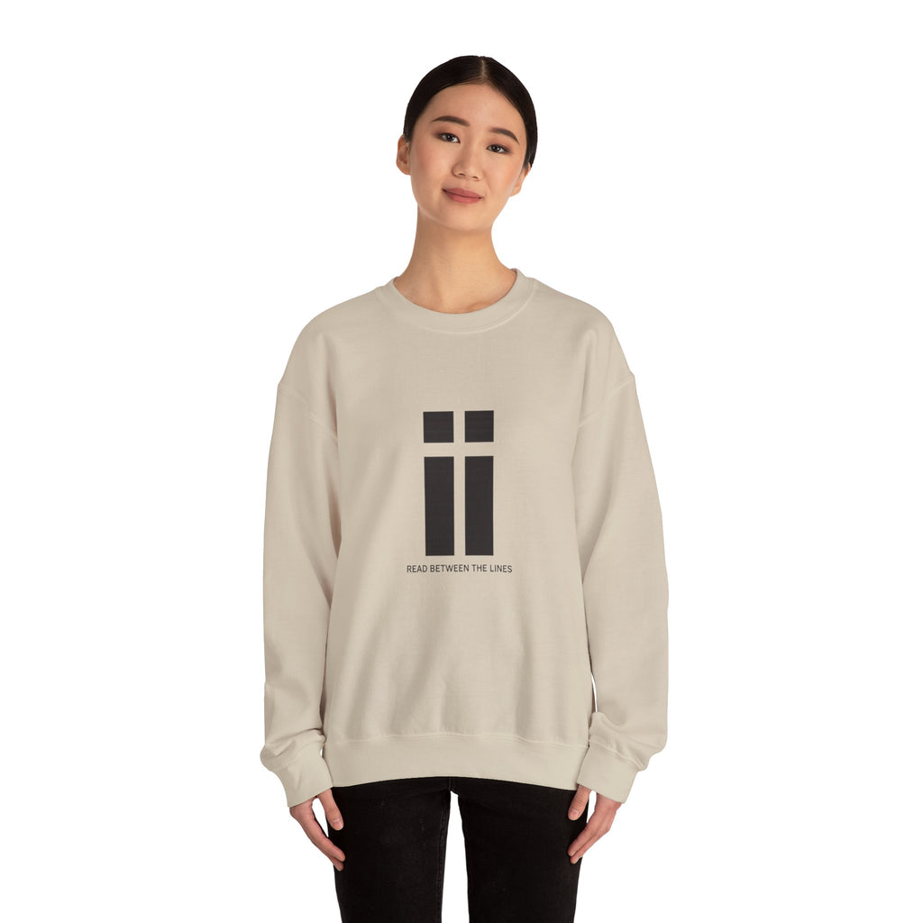 Womens Minimalist 'Read Between The Lines' Crewneck Sweatshirt