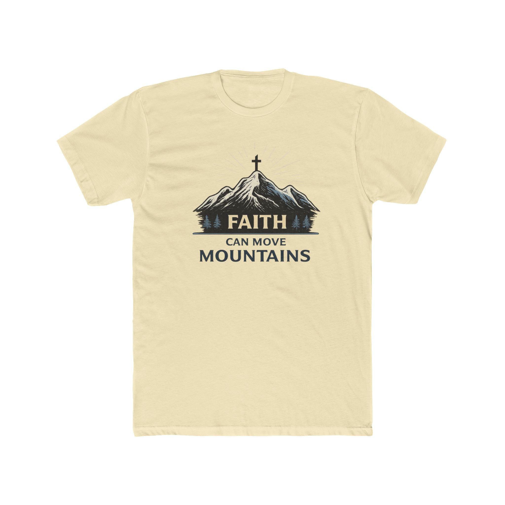 Faith Can Move Mountains T-Shirt | Christian Mountain Cross Tee