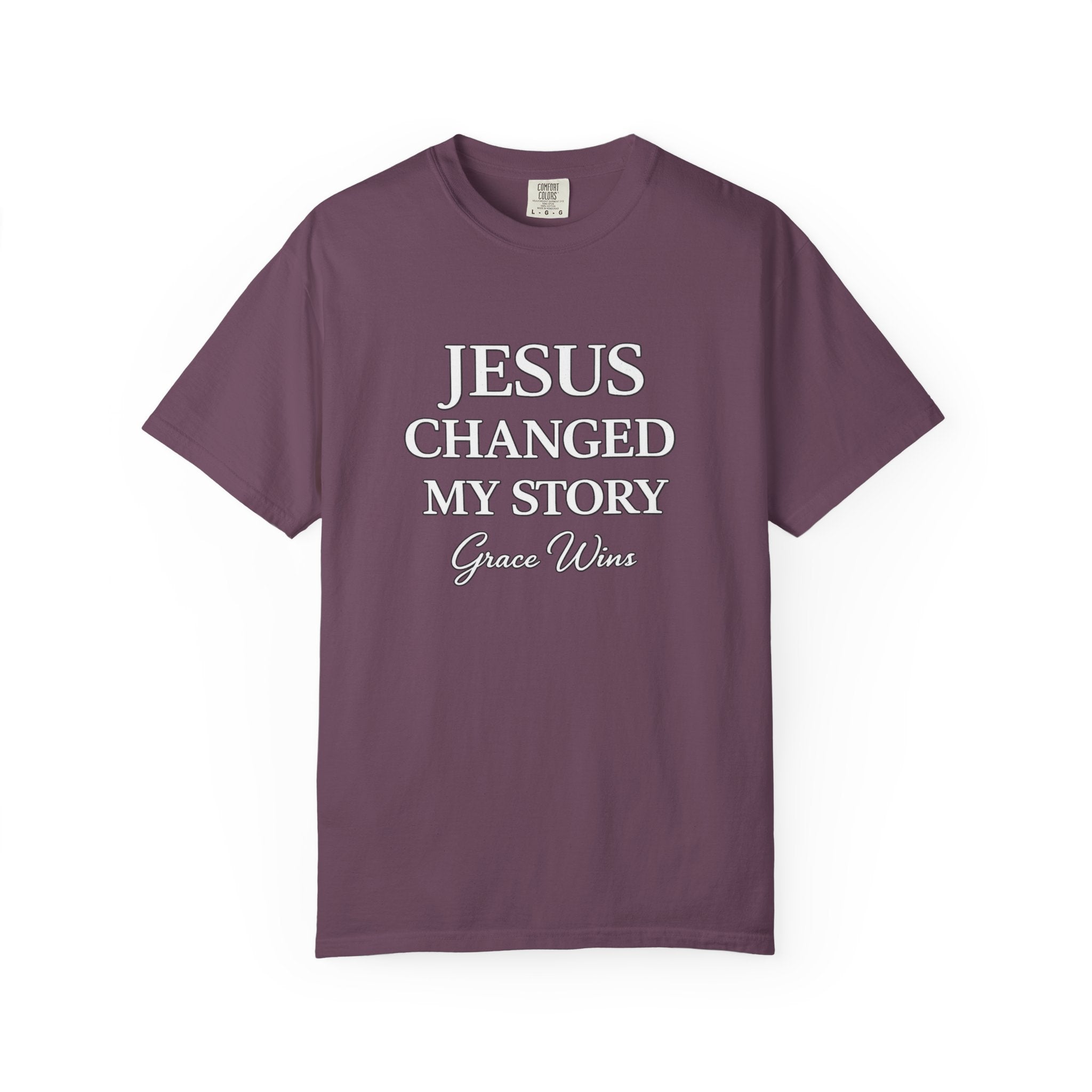 Christian T-Shirt — "Jesus Changed My Story" Inspirational Graphic Tee