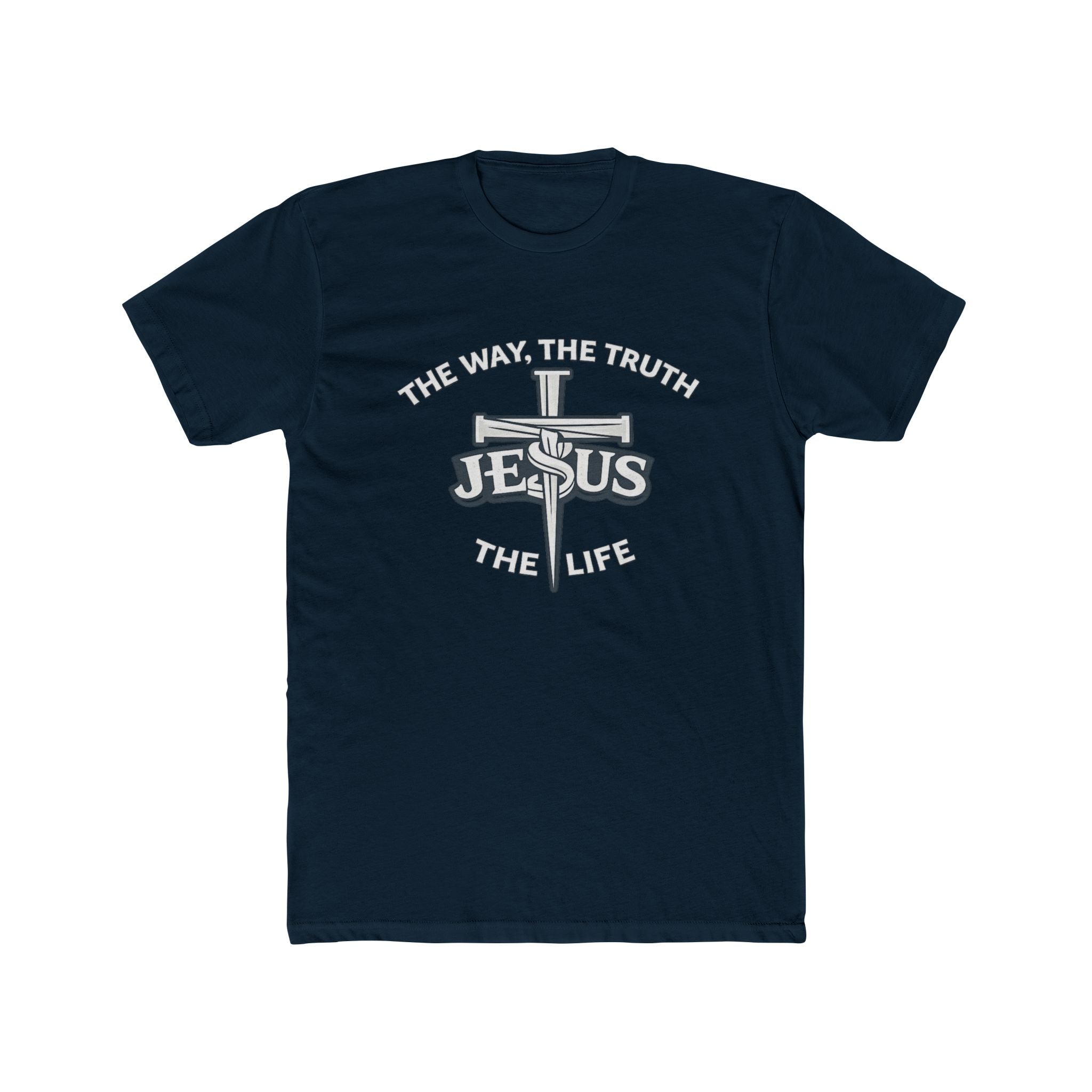 Jesus Cross Design T-Shirt | The Way The Truth & Life Christian Tee