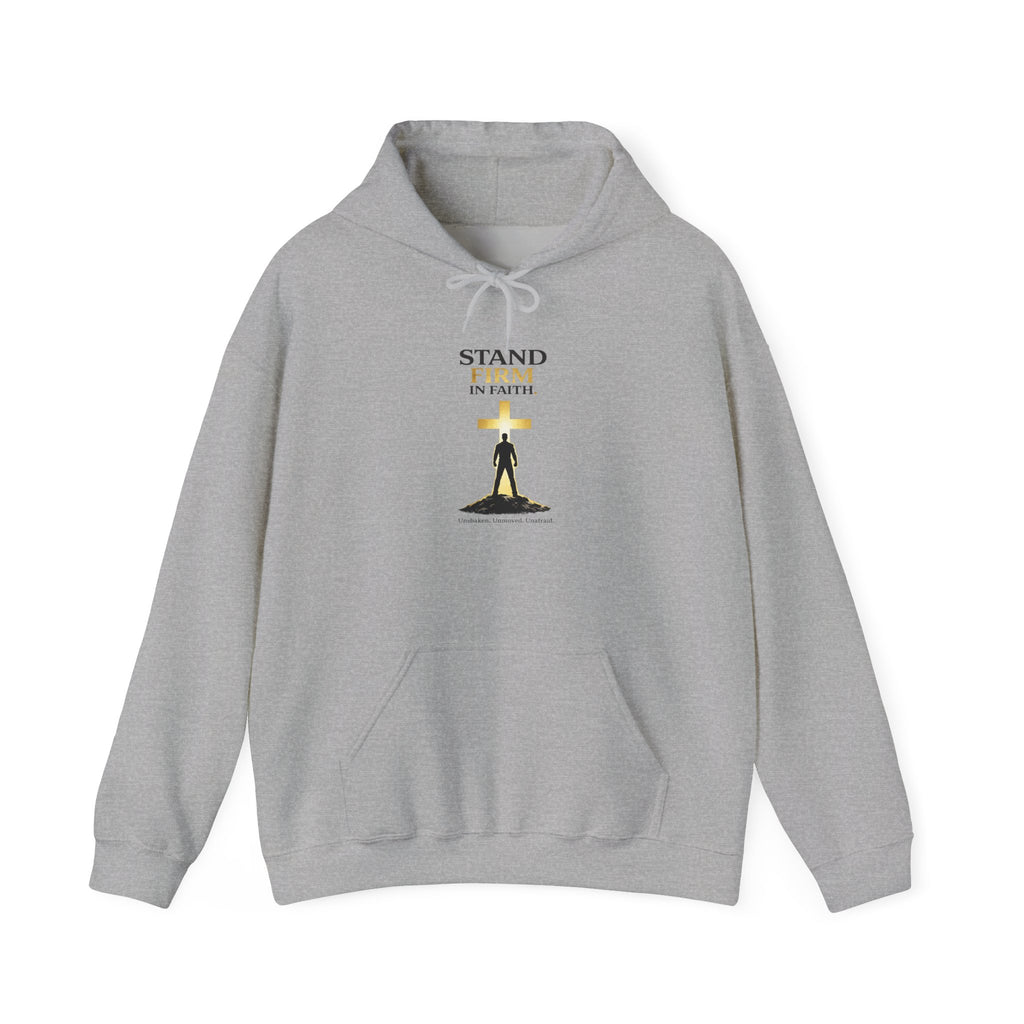 Men Stand Firm In Faith Hoodie — Christian Inspirational Hooded Sweatshirt