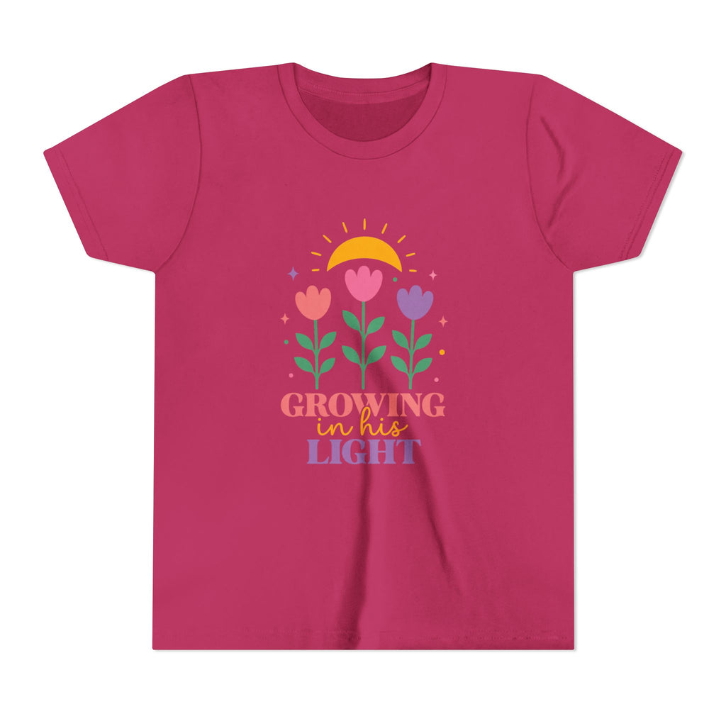 Girls "Growing in the Light" Floral Sunflower Design