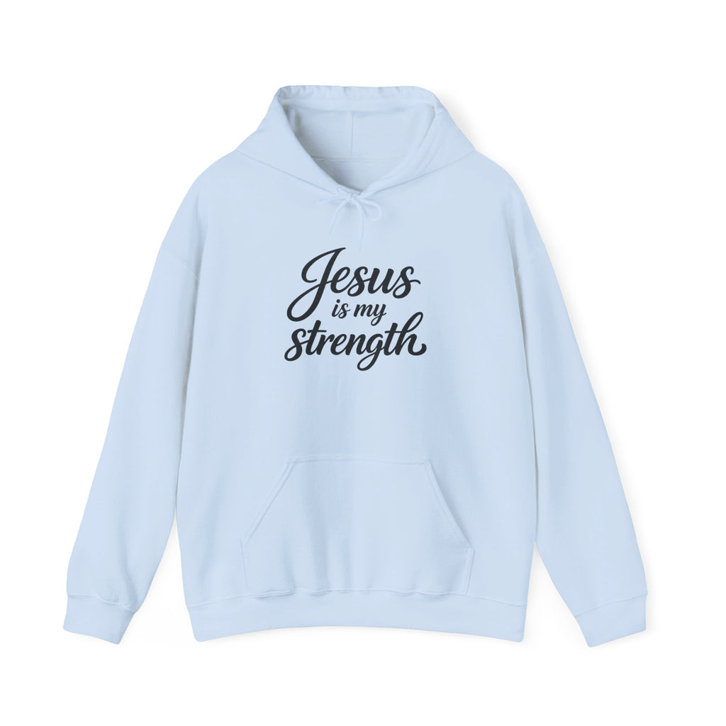 Womens "Jesus is My Strength" Heavy Blend™ Hooded Sweatshirt