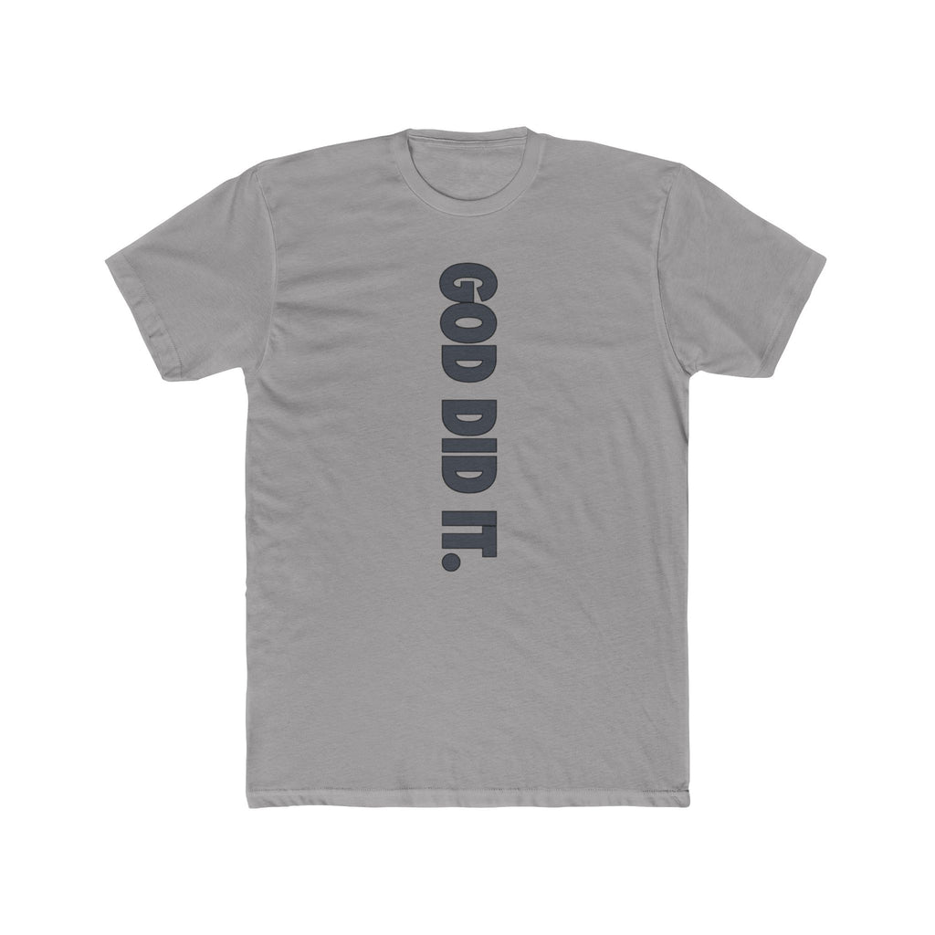 God Did It Tee — Vertical Script Religious Christian T‑Shirt