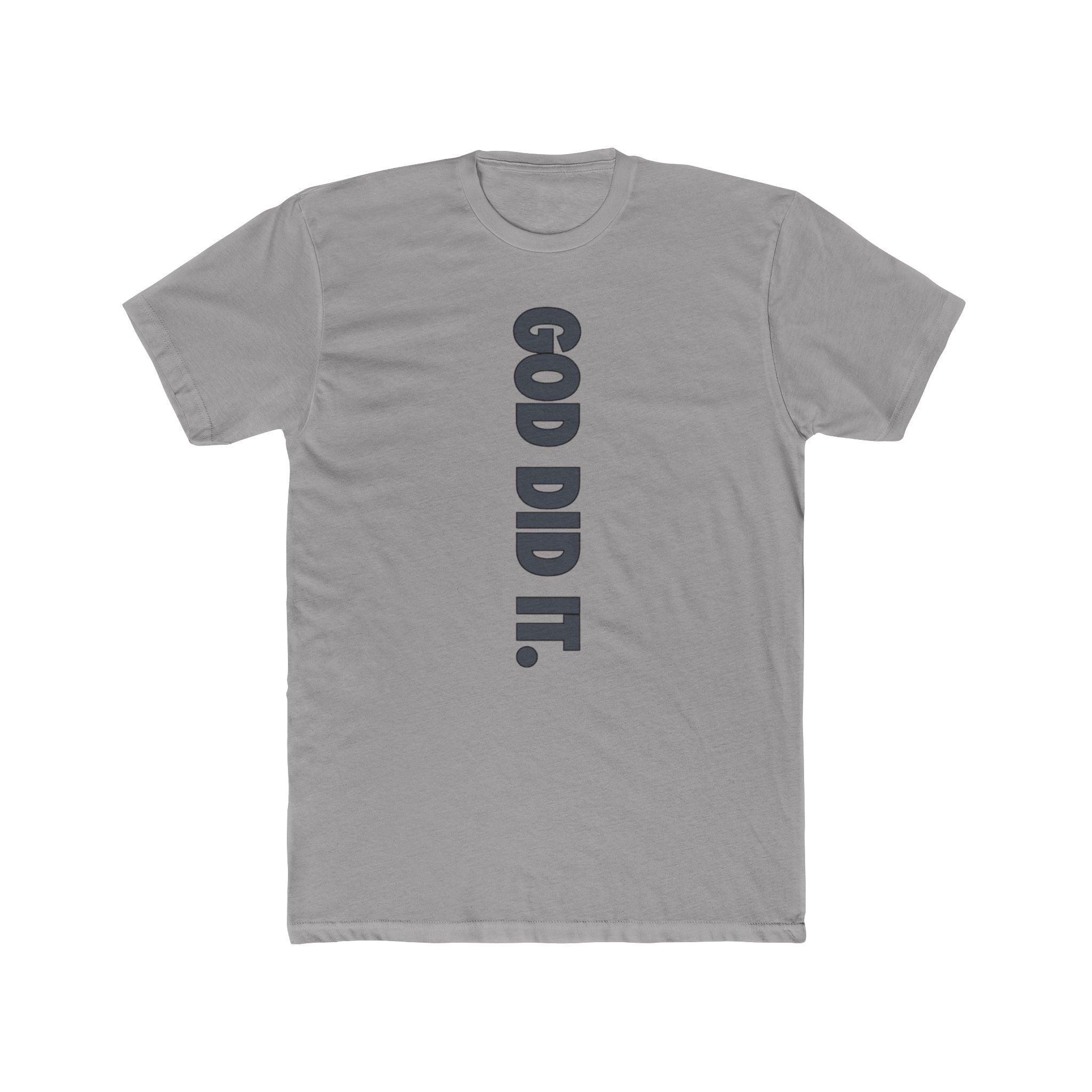 God Did It Tee — Vertical Script Religious Christian T‑Shirt