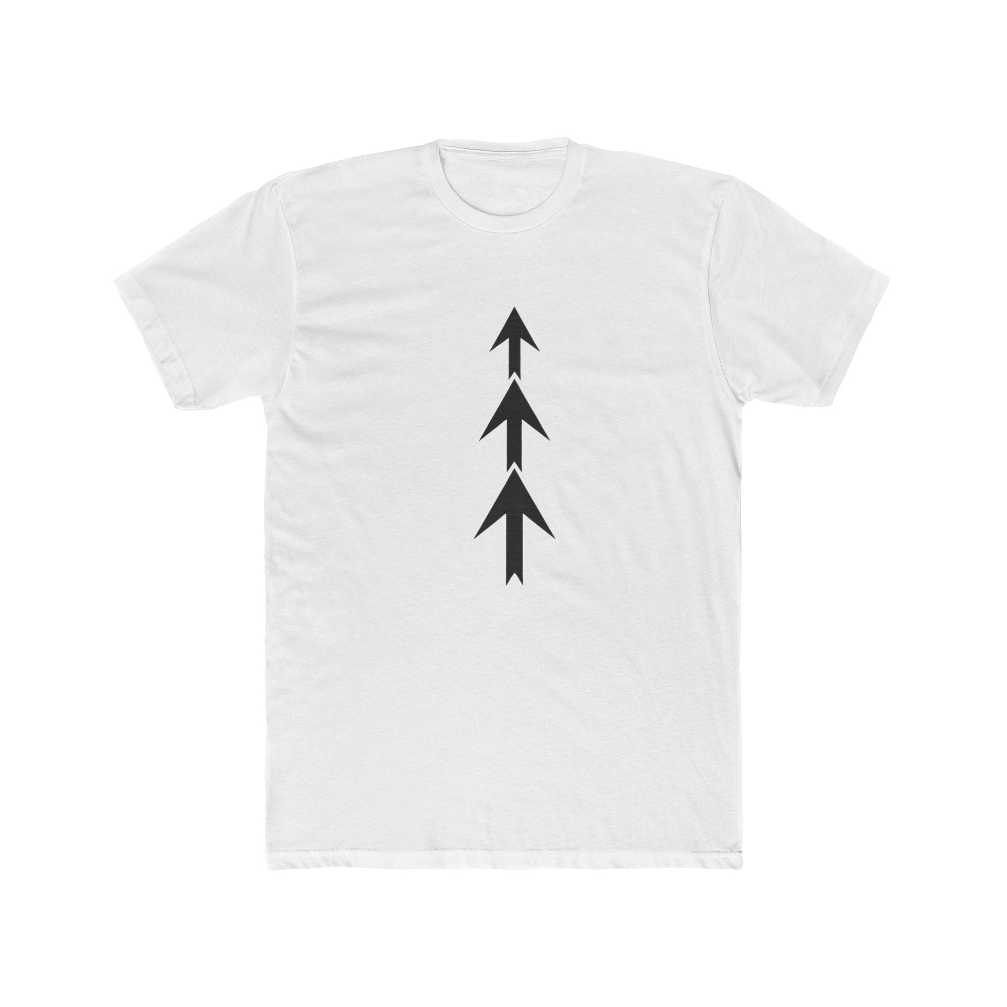 Triple Arrow Vertical Tee | Minimal Geometric Arrow Shirt