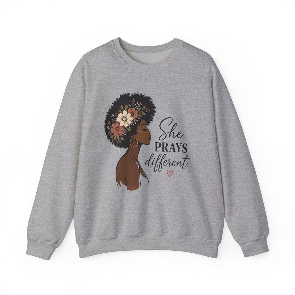 Womens Sweatshirt "She Prays Different"