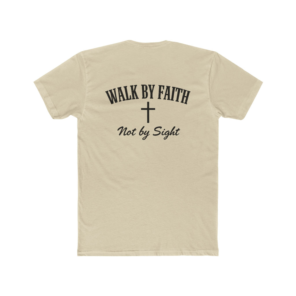 Walk By Faith Tee — 2 Corinthians 5:7 Christian T-Shirt, "Not by Sight" Inspirational Tee