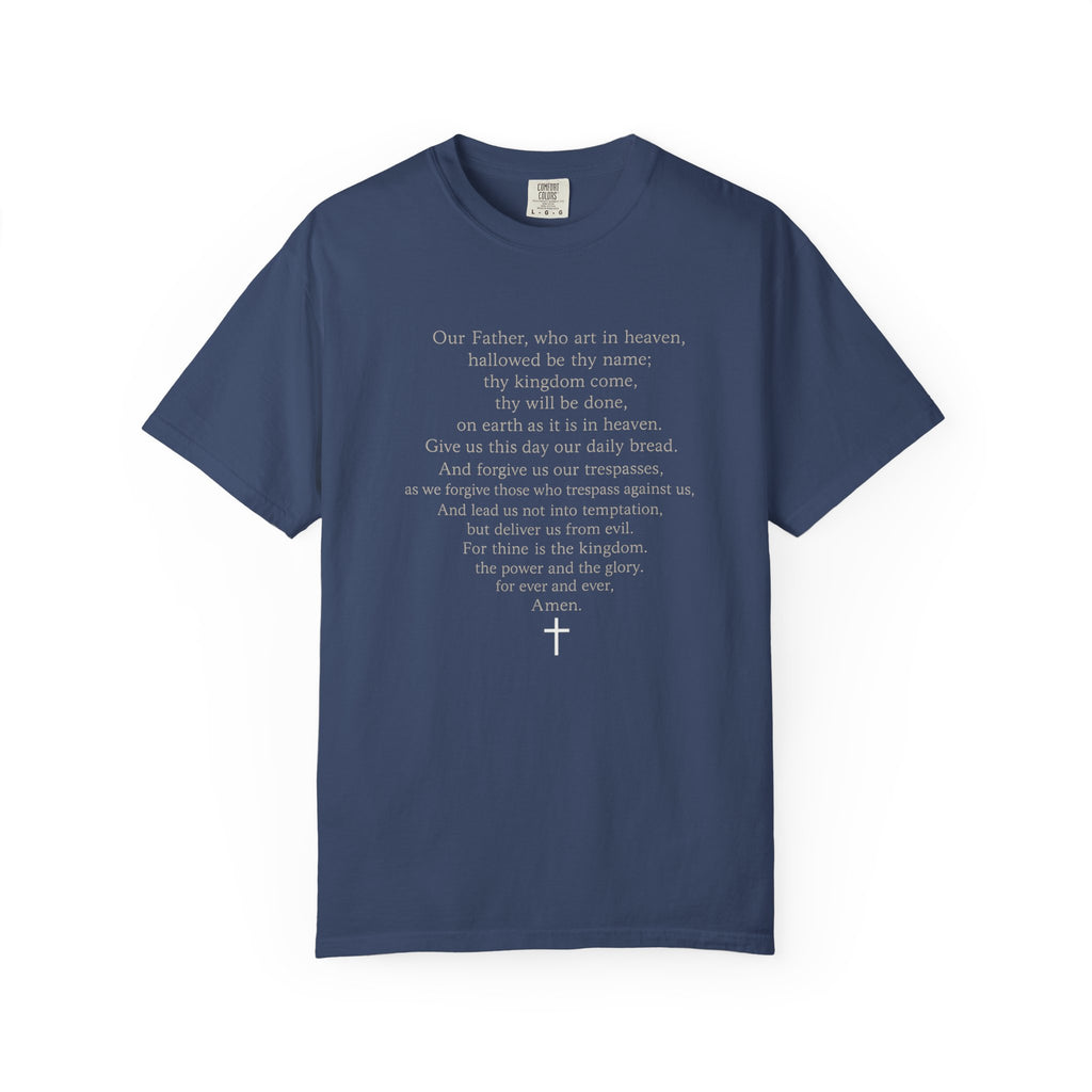 Lord's Prayer text T-shirt | Christian scripture tee