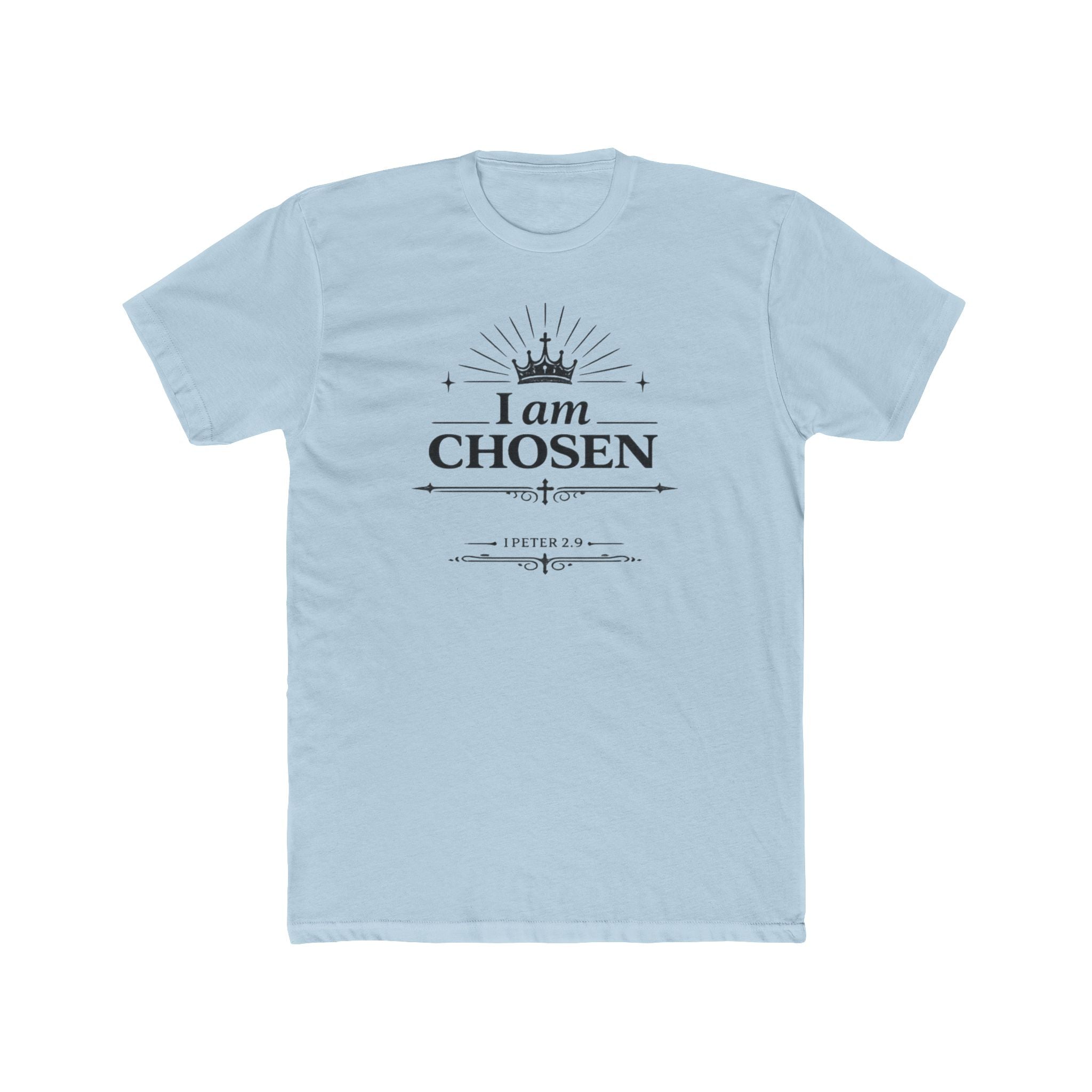 I Am Chosen T-Shirt | Crown Typography, Inspirational Scripture Tee