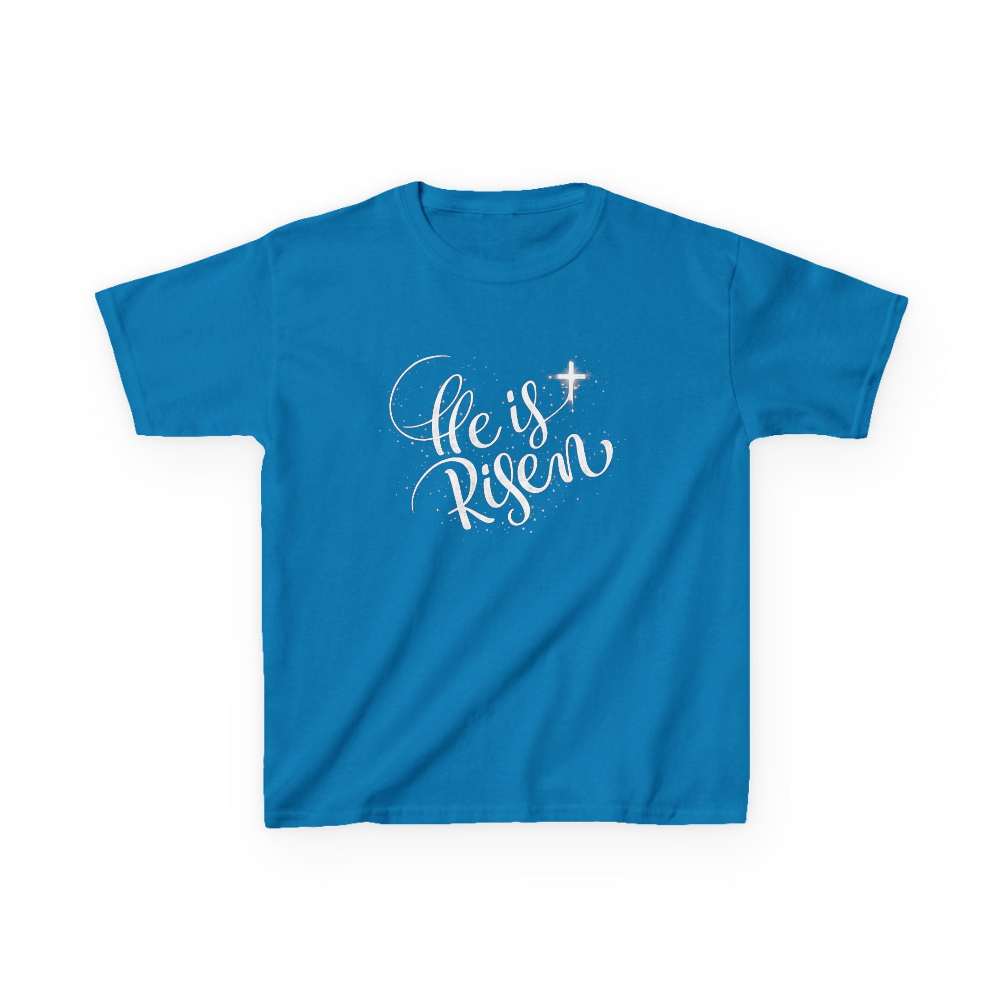 Girls Kids T-Shirt  "He Is Risen" Easter Christian Tee