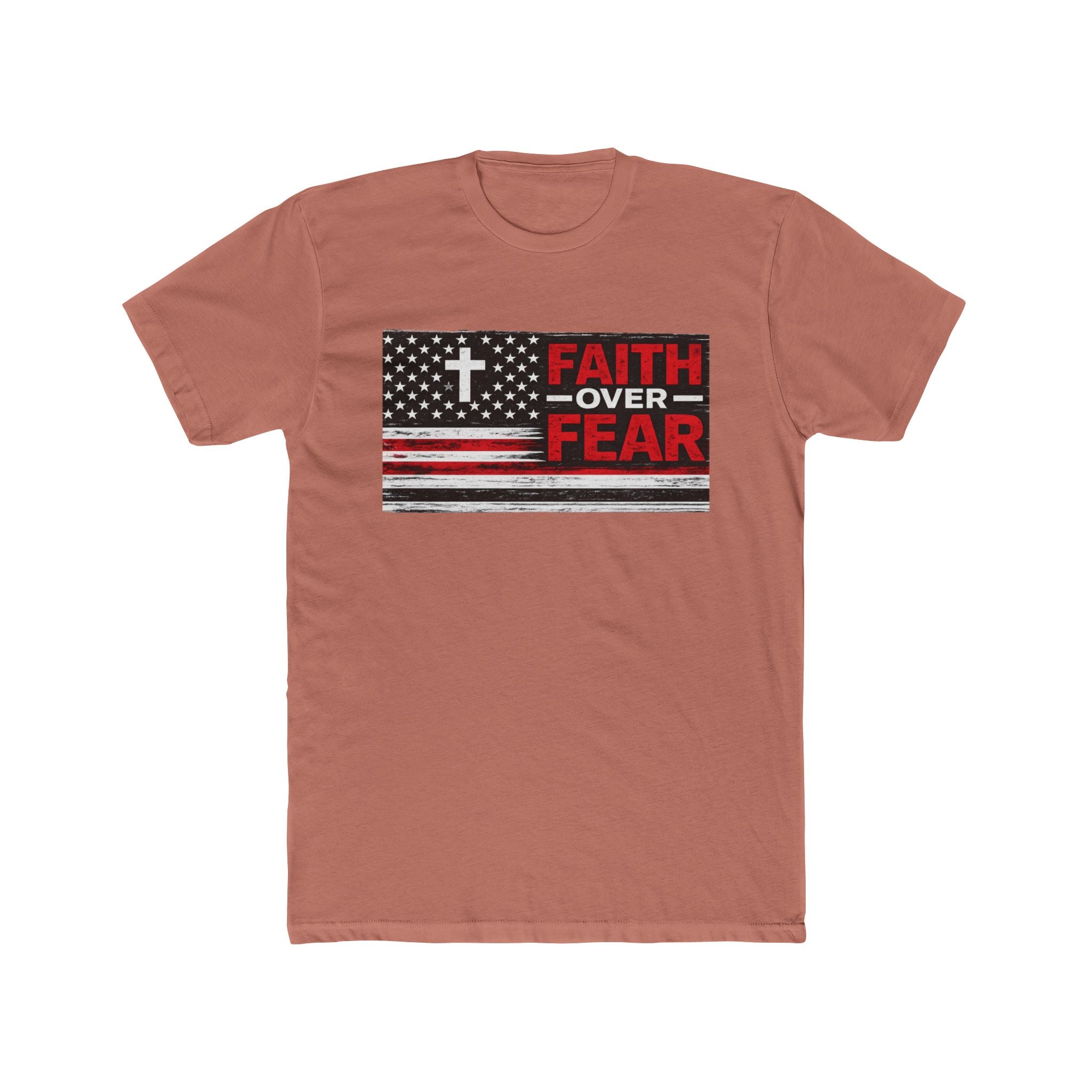Faith Over Fear T‑Shirt — Christian Flag Graphic Tee