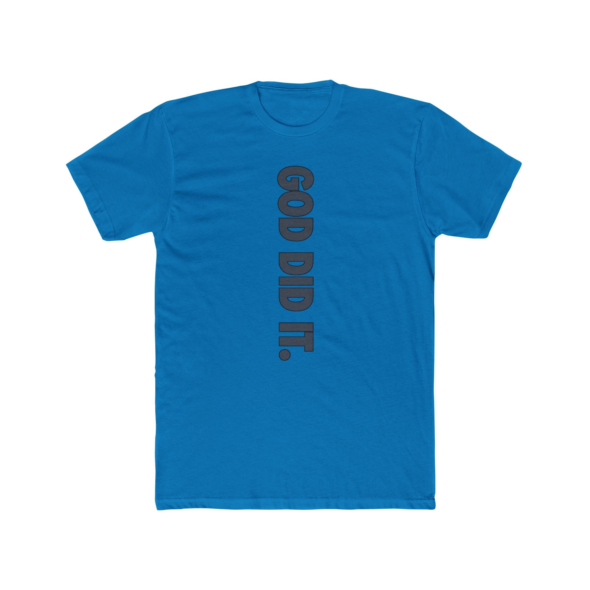 God Did It Tee — Vertical Script Religious Christian T‑Shirt