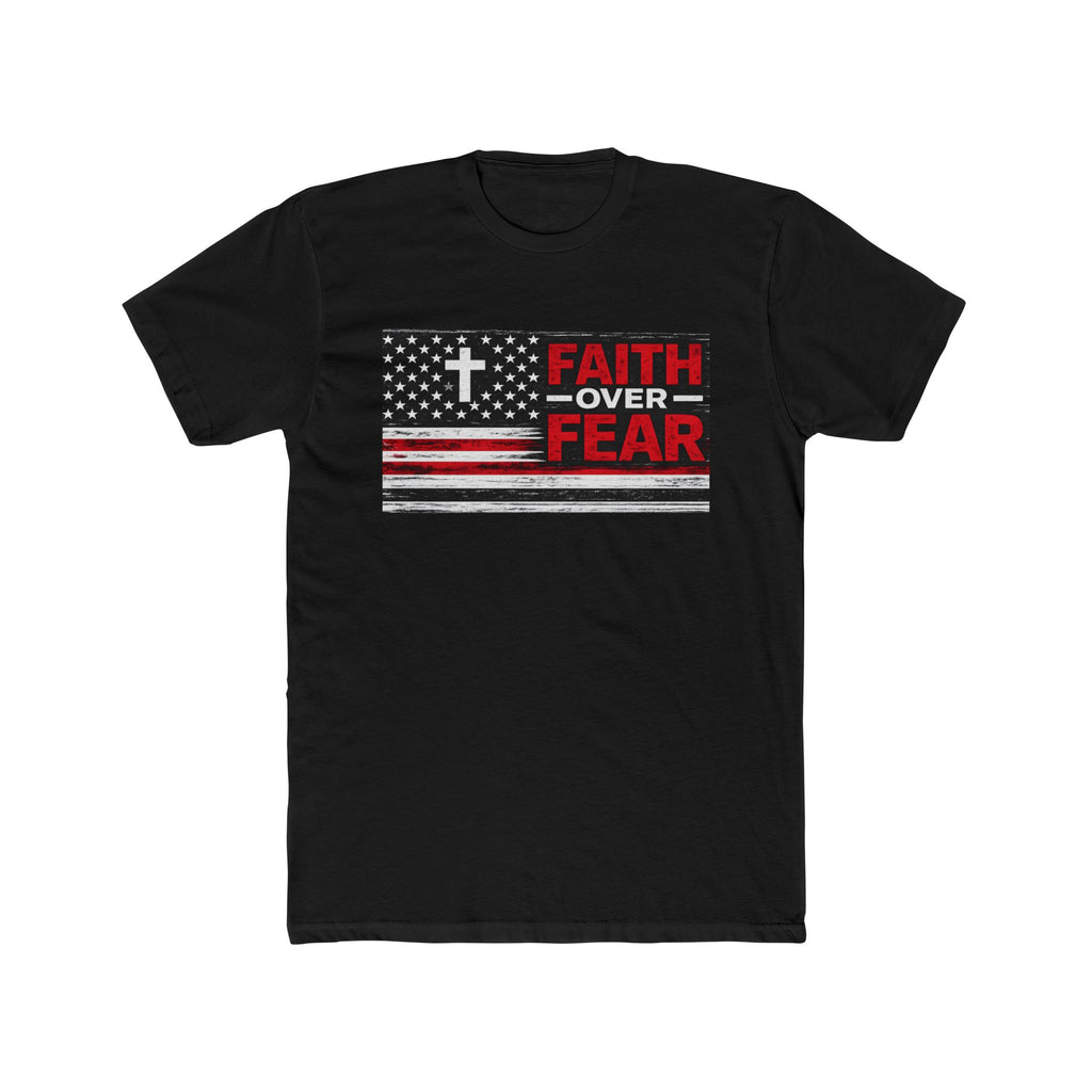 Faith Over Fear T‑Shirt — Christian Flag Graphic Tee