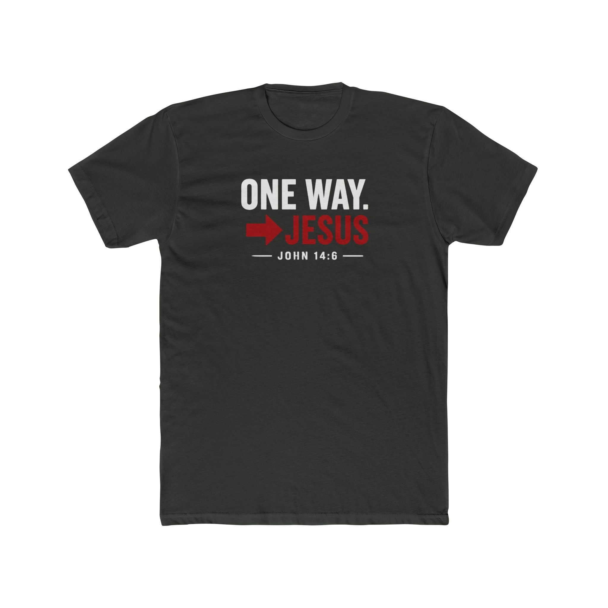 Mens One Way → Jesus T-Shirt — Christian Faith Graphic Tee