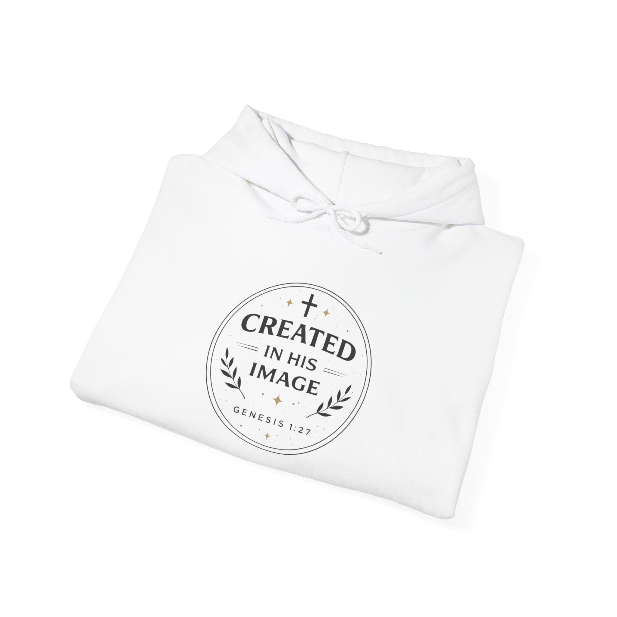 Womens Created in His Image Hoodie — Christian Faith Hooded Sweatshirt