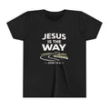 Boys Youth Tee — "Jesus Is The Way" Christian Graphic Shirt (John 14:6)