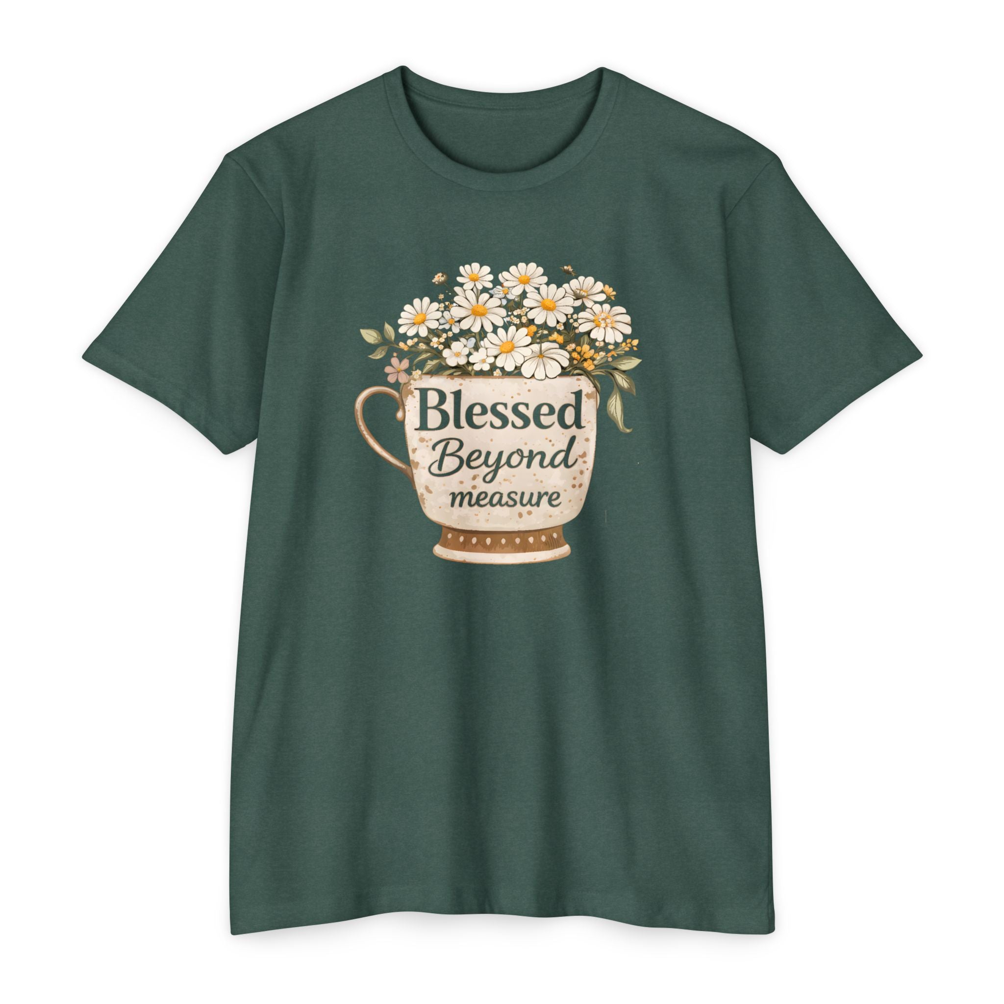 T-Shirt — "Blessed Beyond Measure" Floral Bouquet Tee