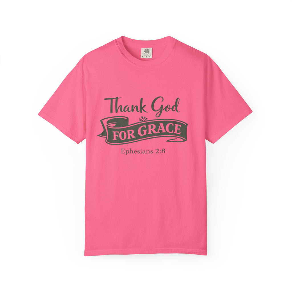 Thank God For Grace T-Shirt — Christian Faith Graphic Tee (Ephesians 2:8)