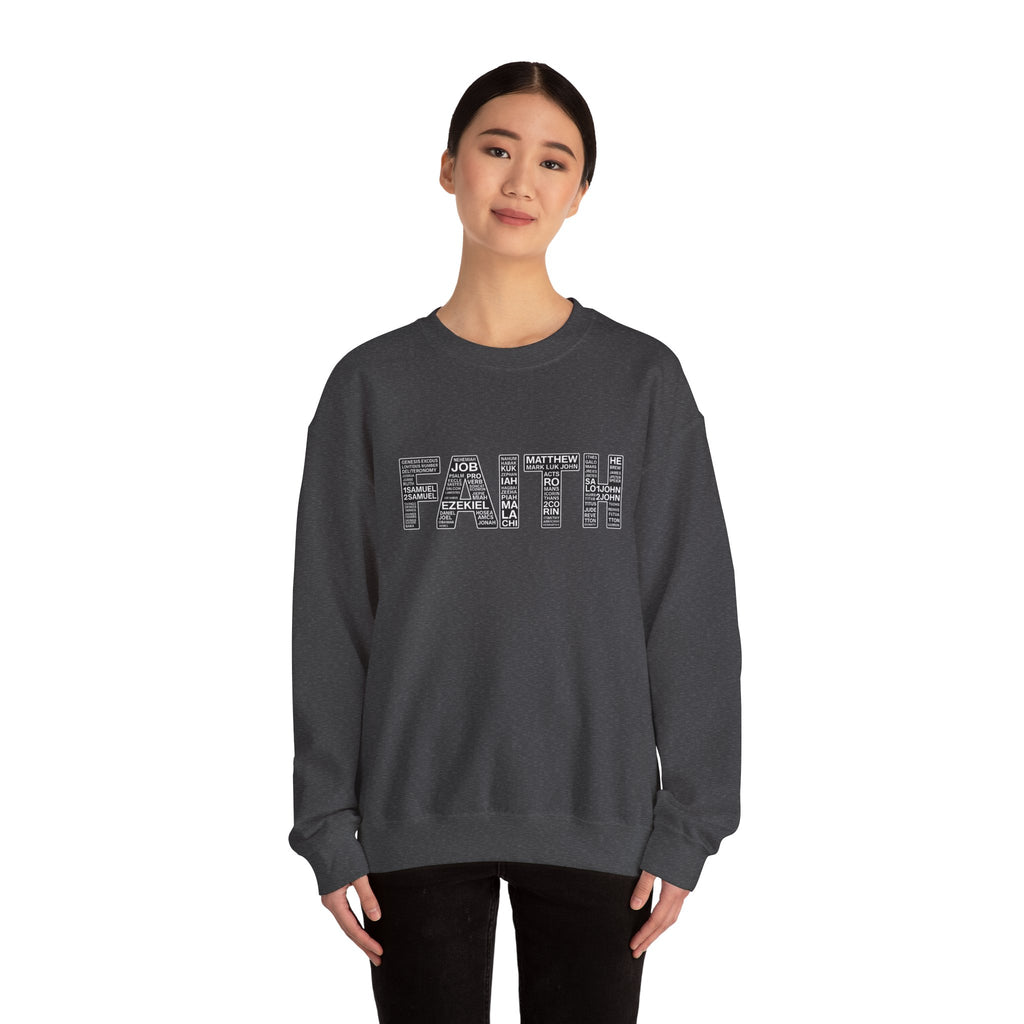 Womens Faith Graphic Sweatshirt  Inspirational Faith Crewneck