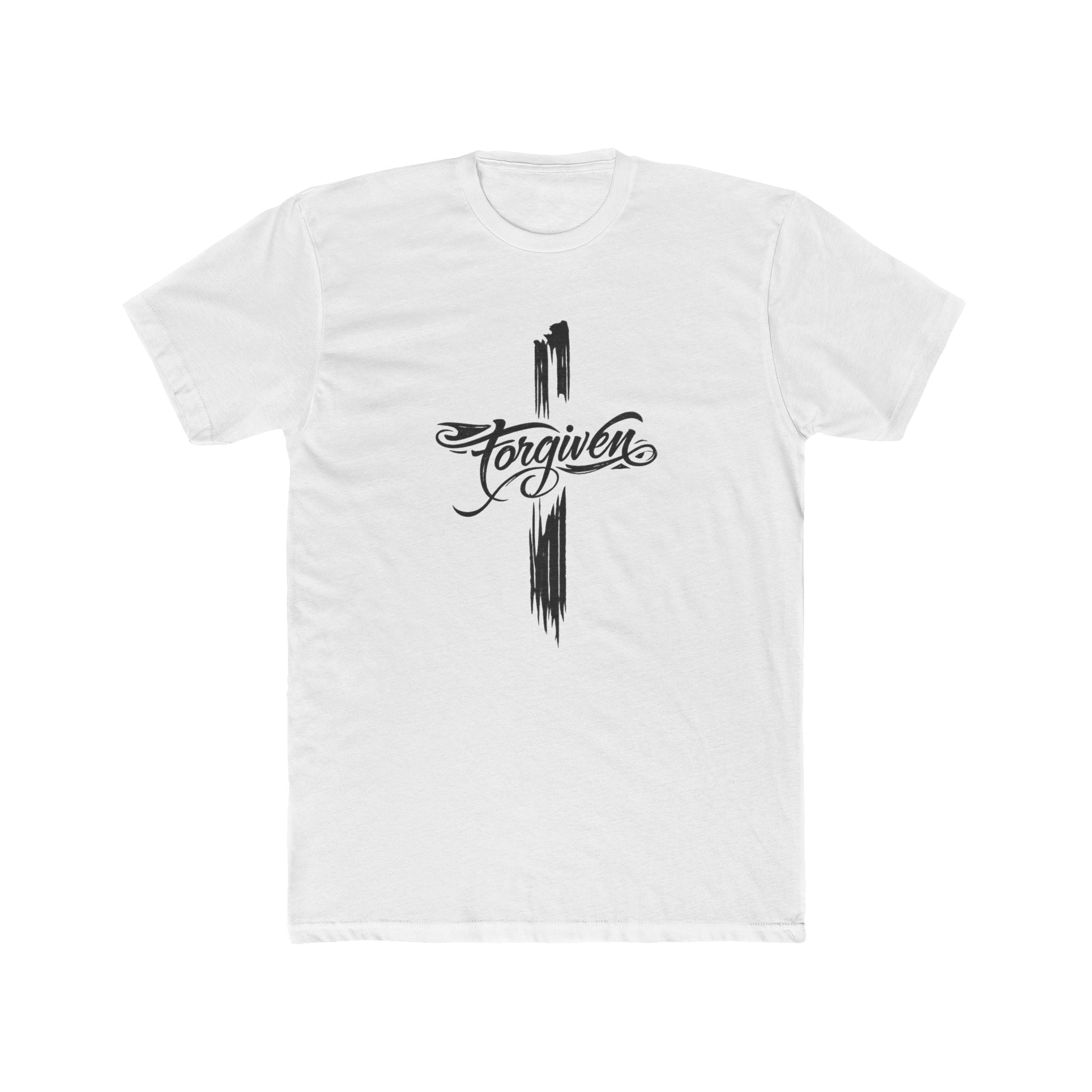 Forgiven Script Cross Tee | Faith Christian Religious Shirt