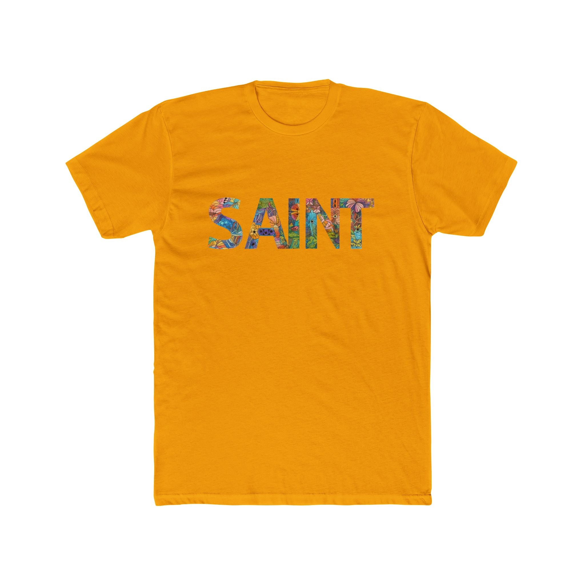 SAINT floral letters T-Shirt | Botanical Typography Tee