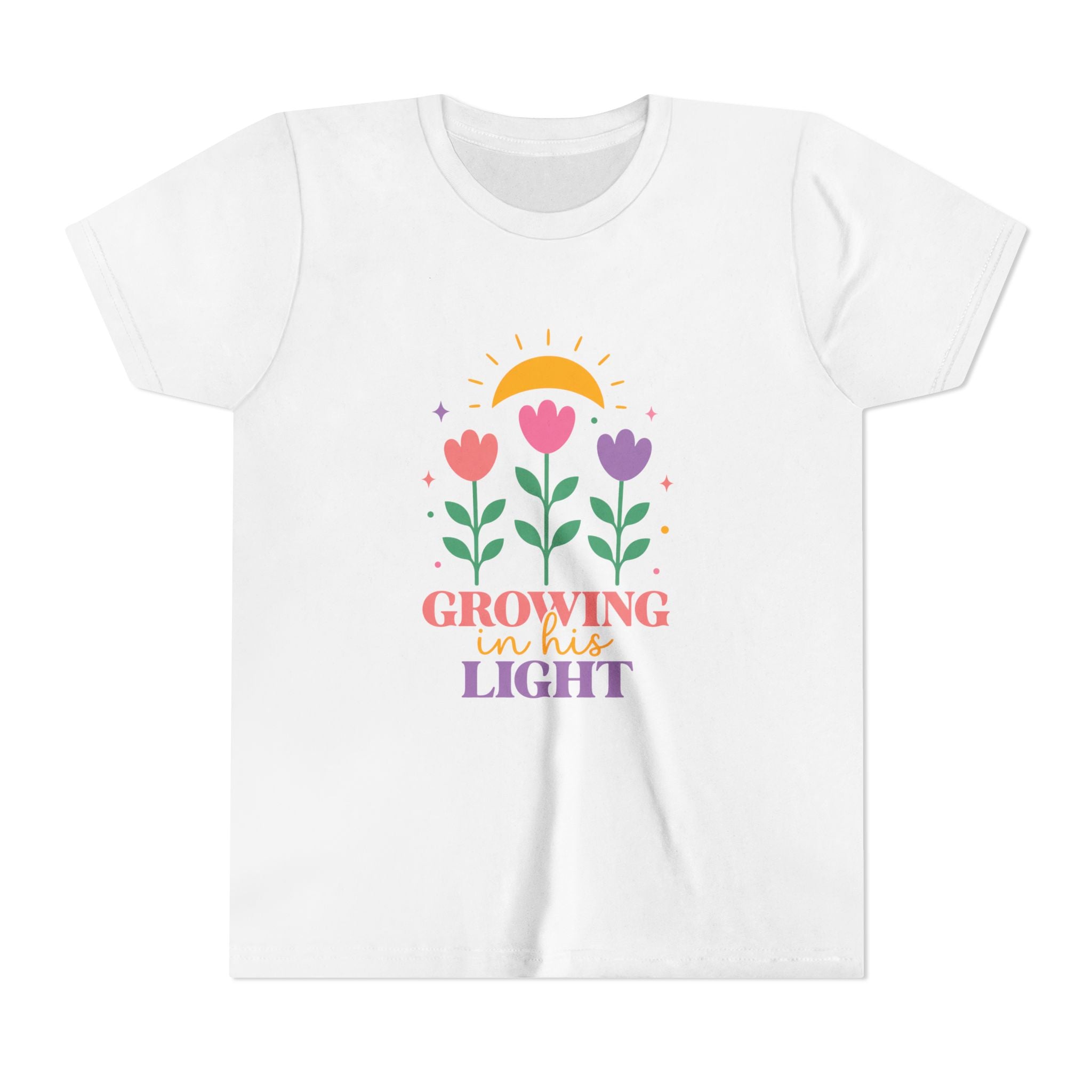 Girls "Growing in the Light" Floral Sunflower Design