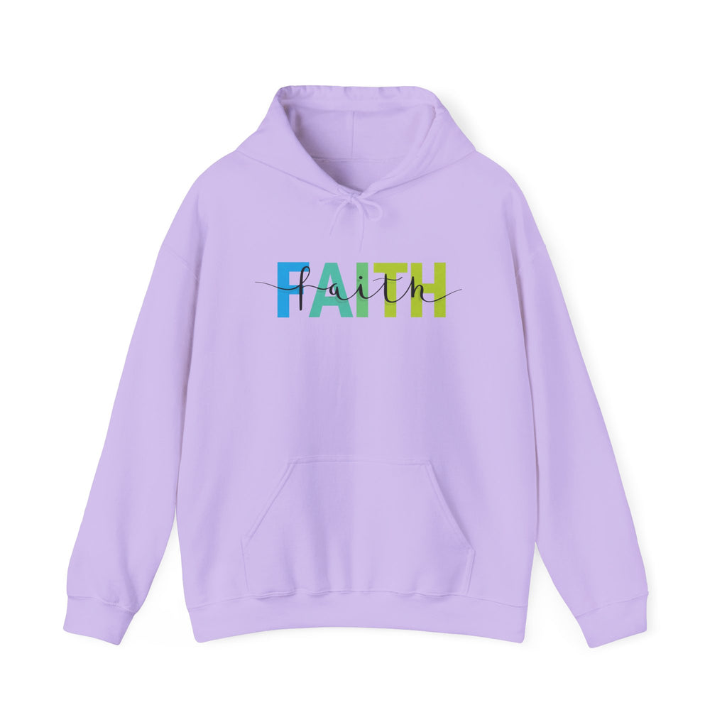Faith Layered Graphic Hoodie — Inspiring Christian Faith Sweatshirt