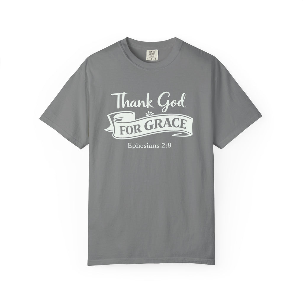 Thank God For Grace T-Shirt — Christian Faith Graphic Tee (Ephesians 2:8)