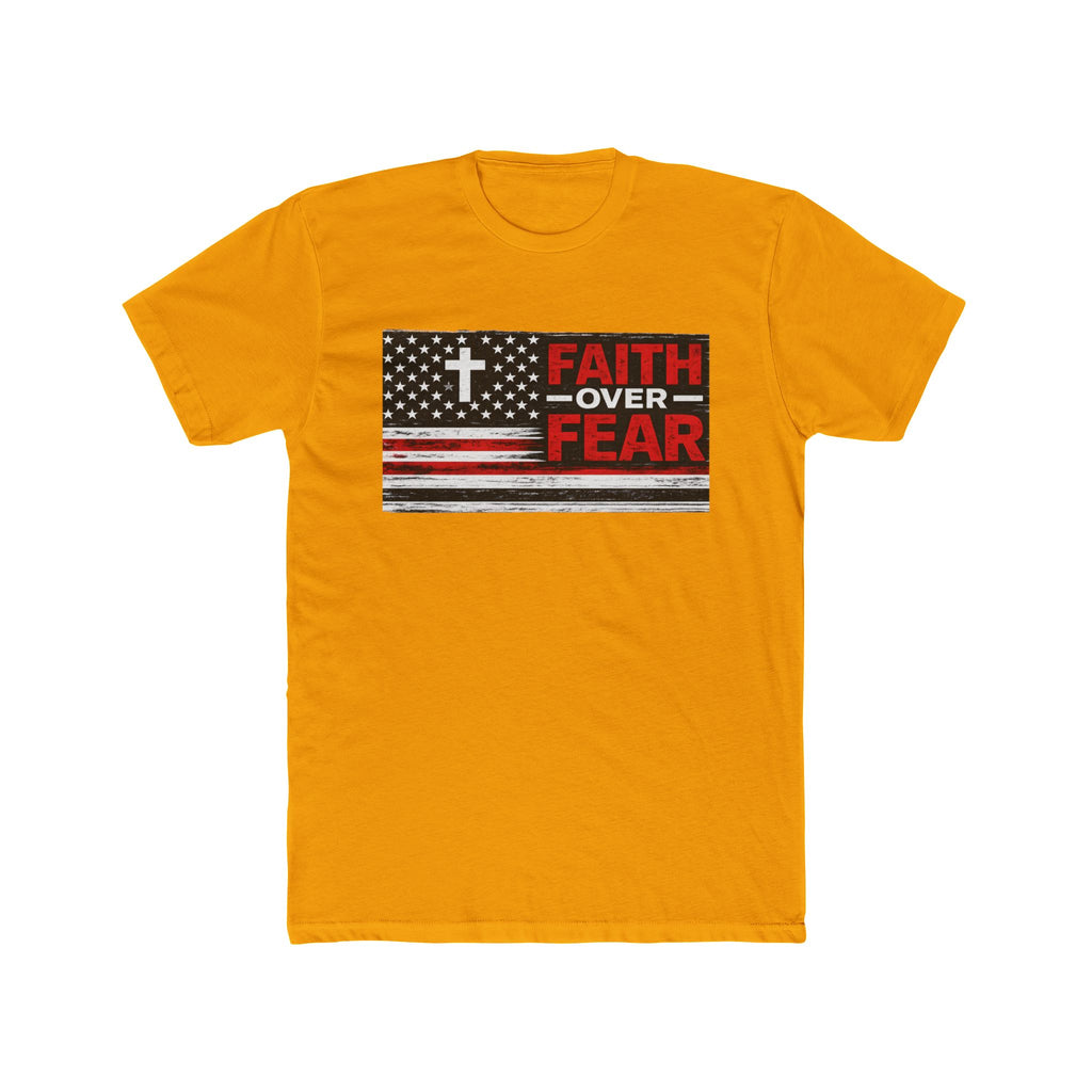 Faith Over Fear T‑Shirt — Christian Flag Graphic Tee