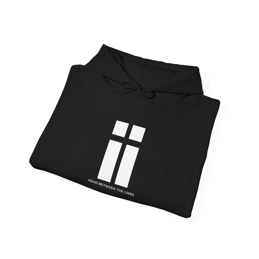 Womens Minimalist 'ii' Logo Hoodie Subtle Monochrome Graphic Pullover