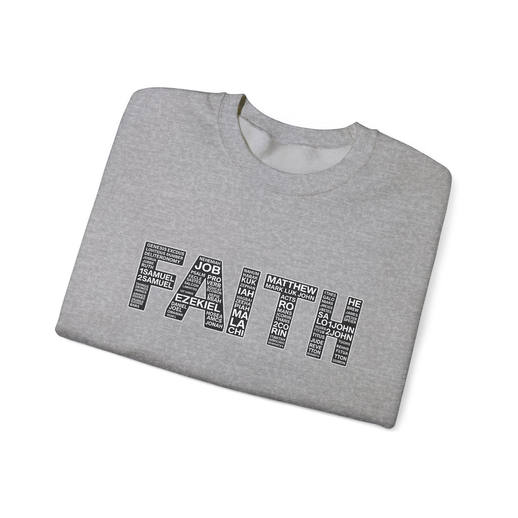 Womens Faith Graphic Sweatshirt  Inspirational Faith Crewneck