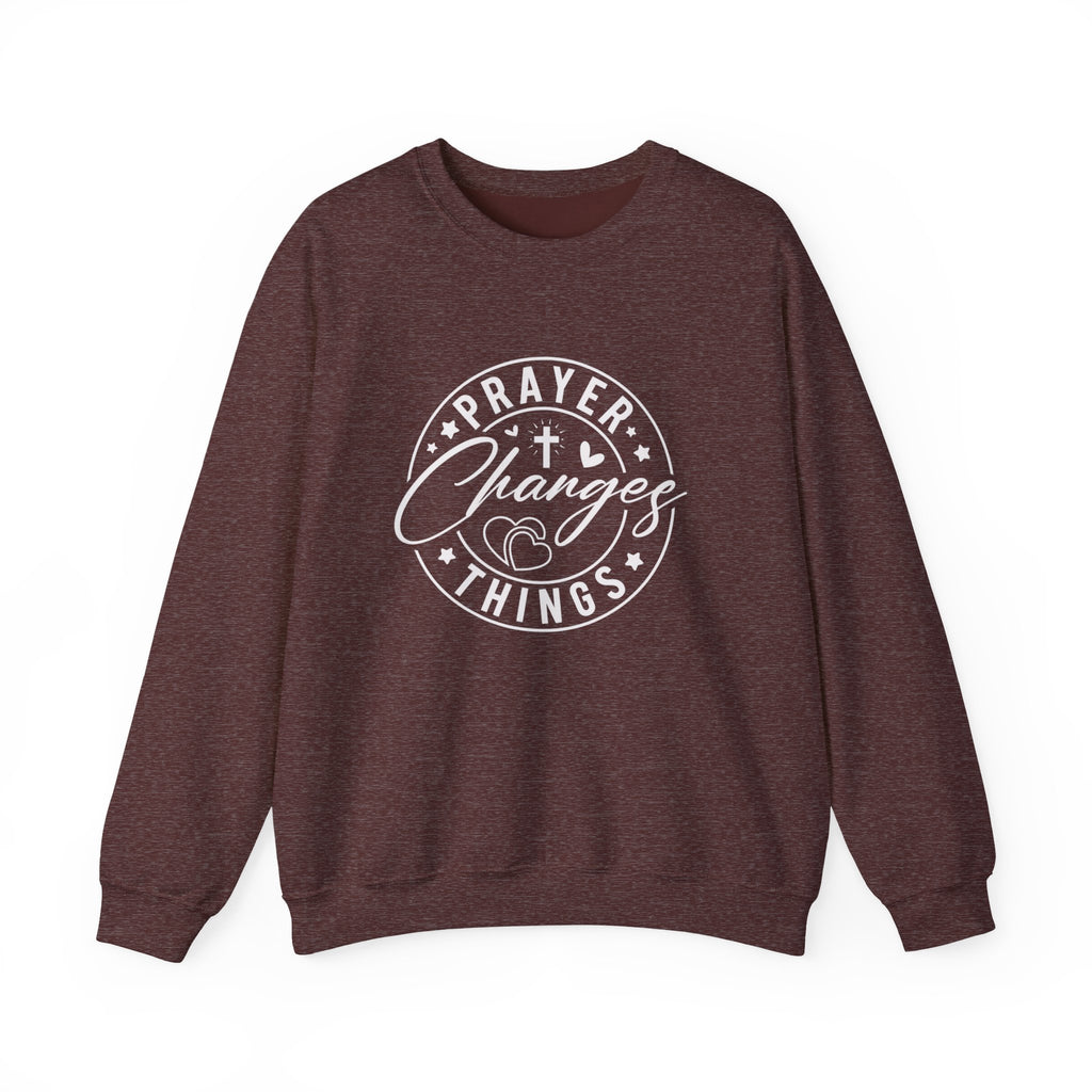 Prayer Changes Things Sweatshirt — Inspirational Christian Crewneck