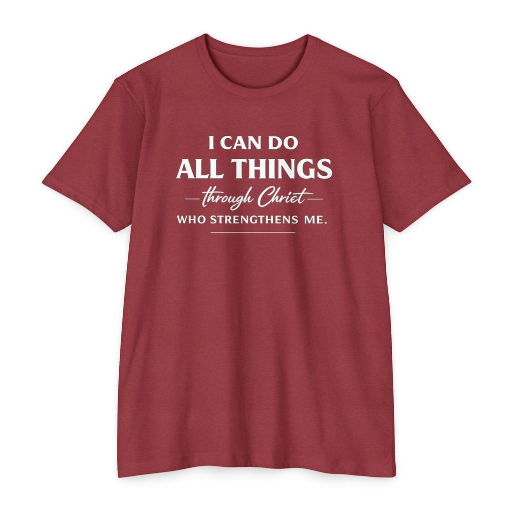 Womens "I Can Do All Things" Christian Scripture Tee |