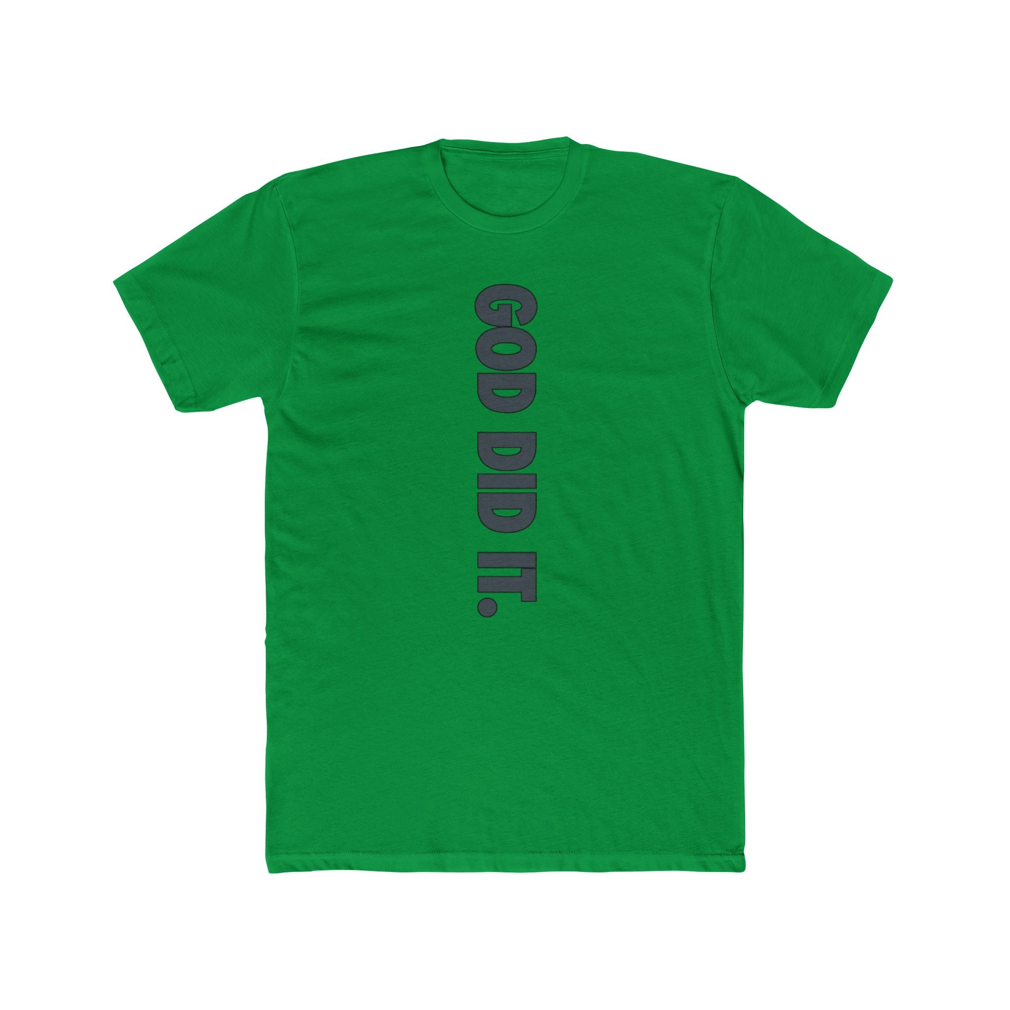 God Did It Tee — Vertical Script Religious Christian T‑Shirt
