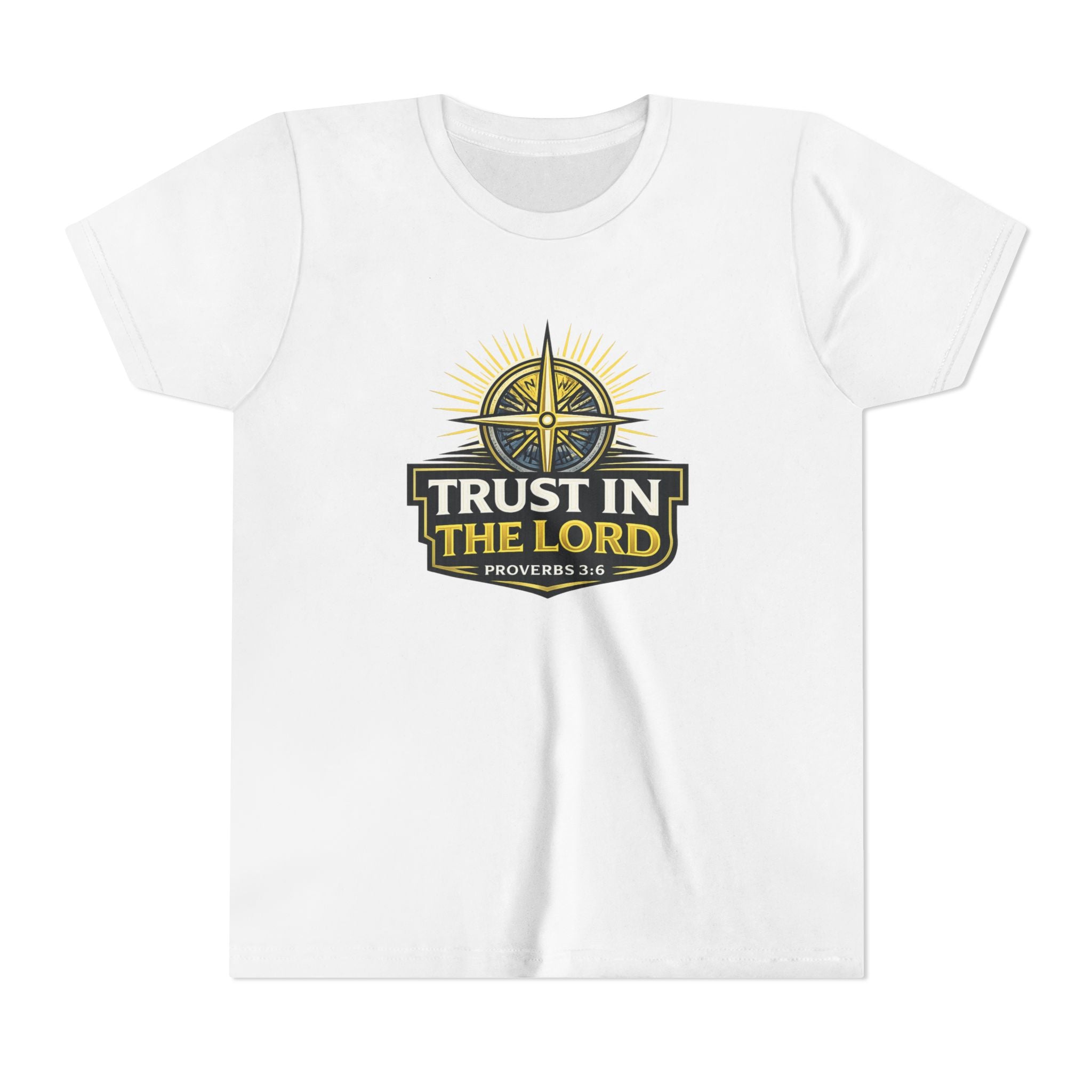 Youth Tee - "Trust in the Lord" Compass Design (Proverbs 3:5-6)
