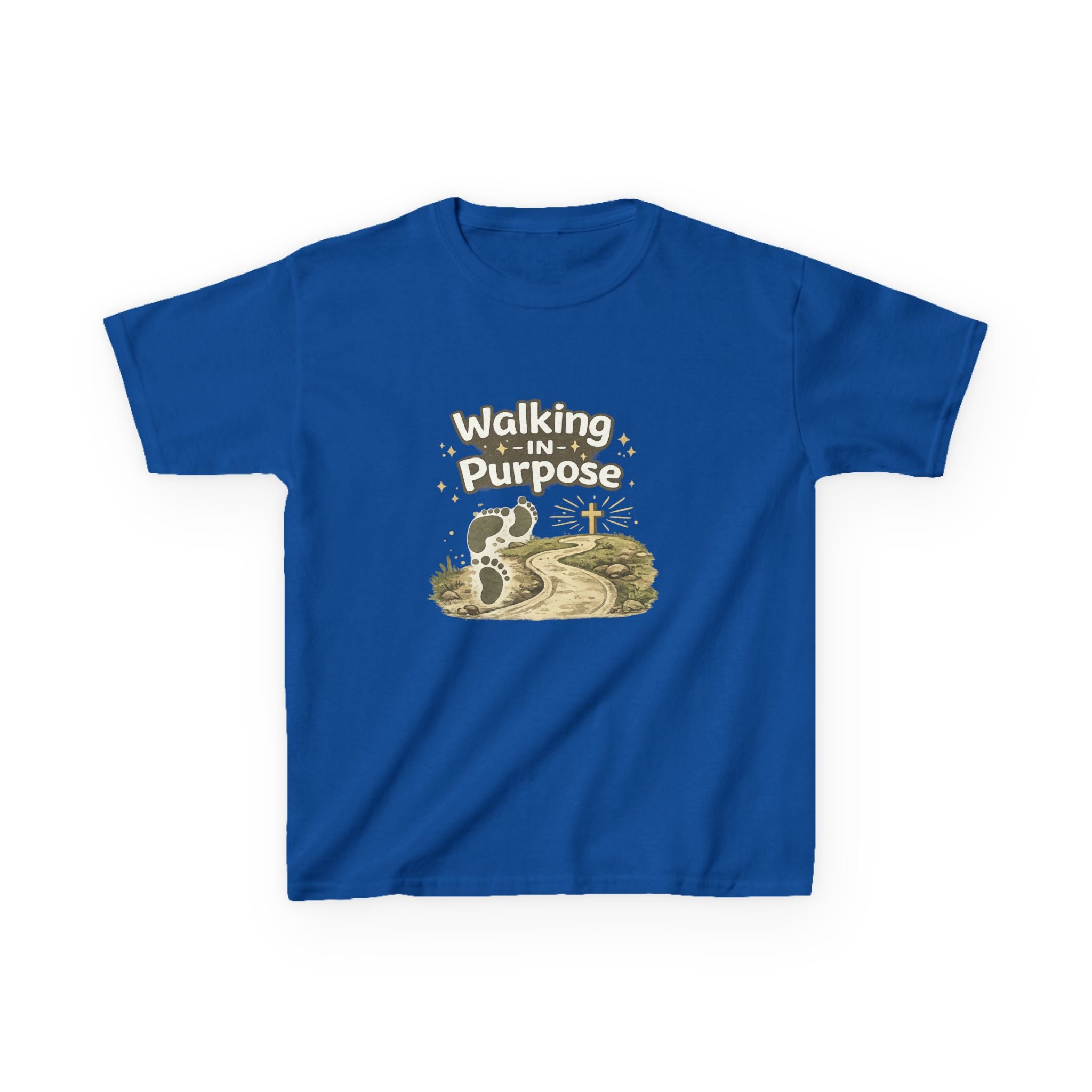 Kids Tee — "Walking in Purpose" Inspirational Christian Kids T-Shirt