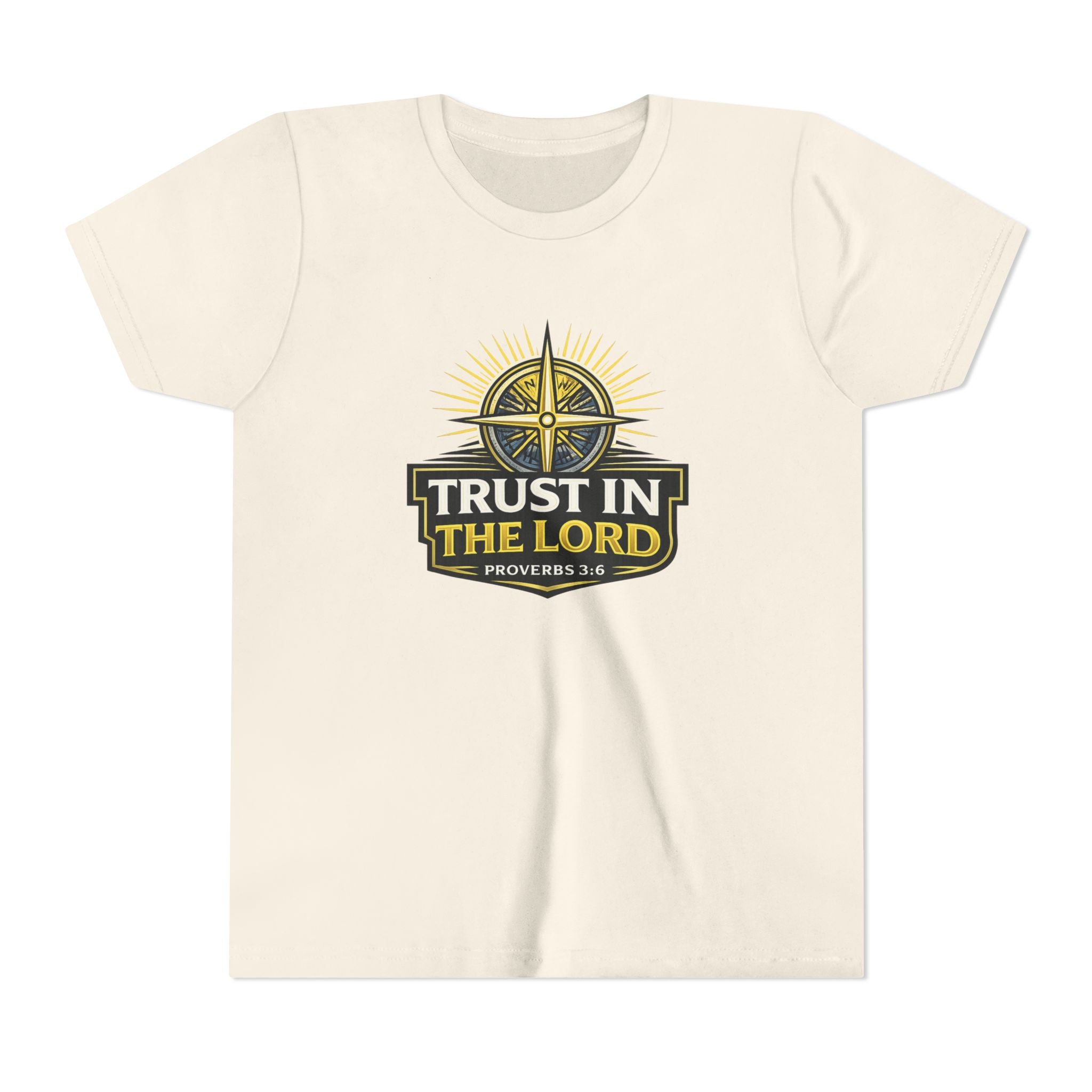 Youth Tee - "Trust in the Lord" Compass Design (Proverbs 3:5-6)